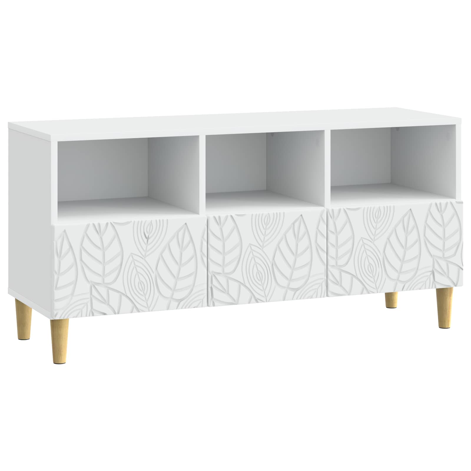 Meuble TV 102 x 34,5 x 50 cm Blanc Bois d'ingénierie - XIOS