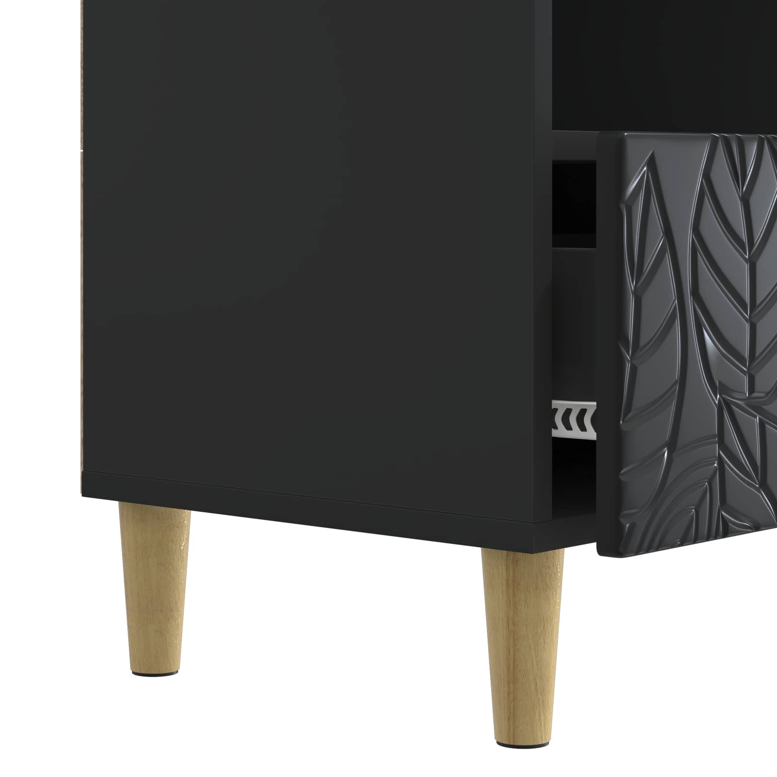 Meuble TV 102 x 34,5 x 50 cm Noir Bois d'ingénierie - XIOS