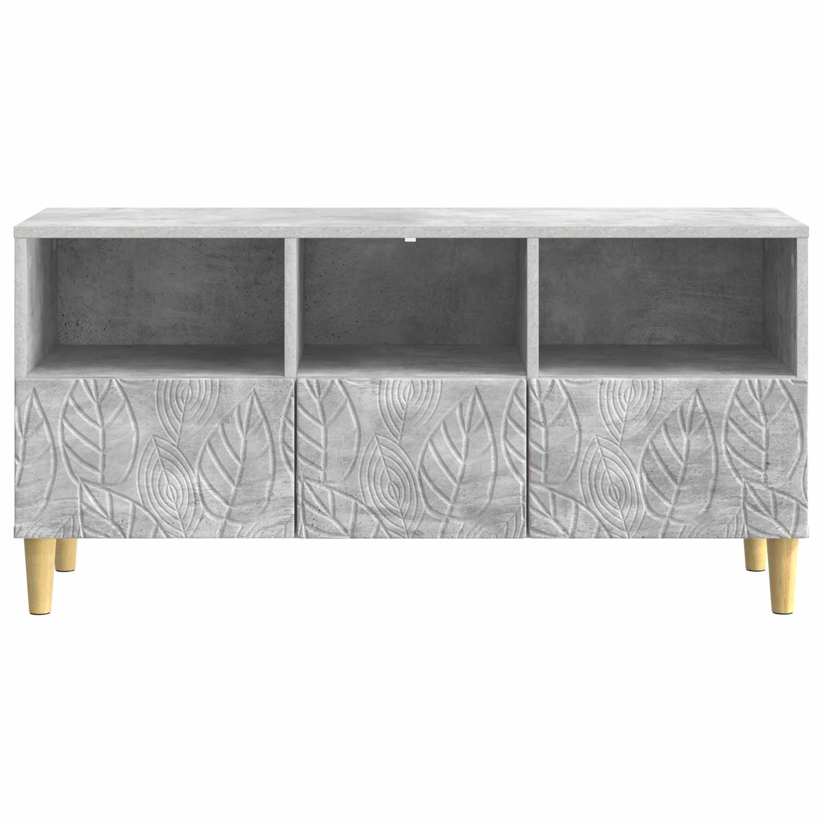Meuble TV 102 x 34,5 x 50 cm Gris béton Bois d'ingénierie - XIOS