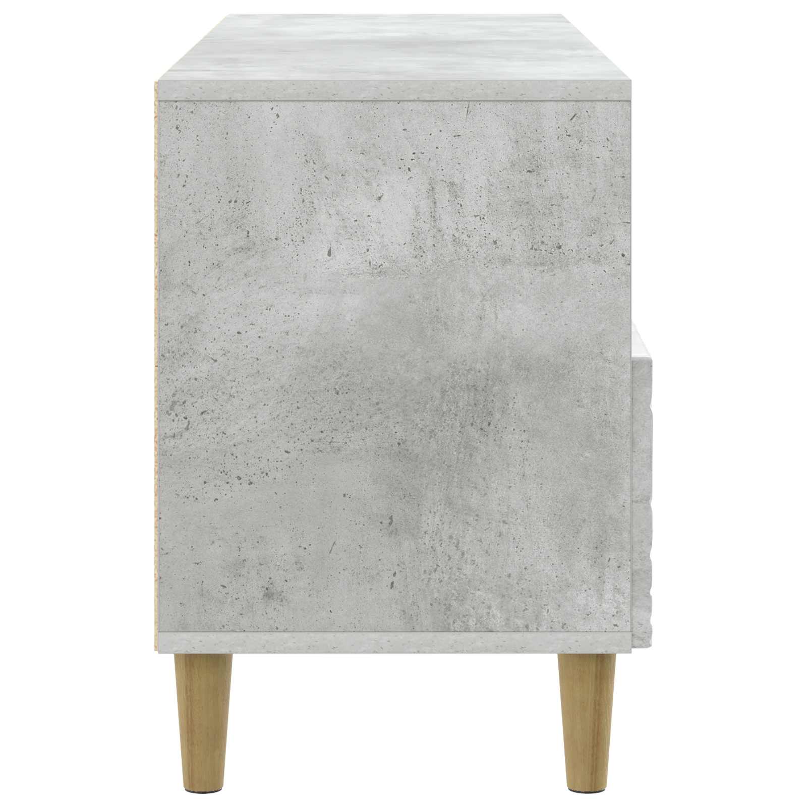 Meuble TV 102 x 34,5 x 50 cm Gris béton Bois d'ingénierie - XIOS