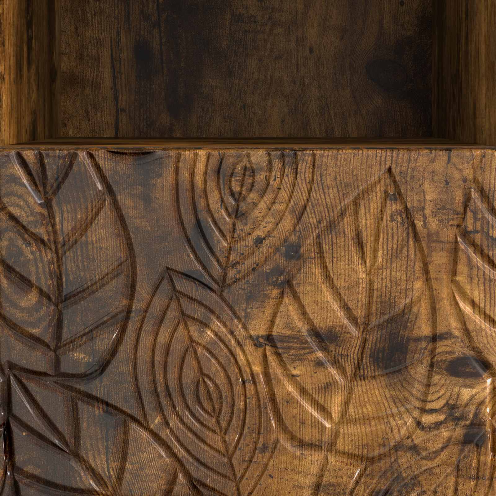 Meuble TV 102 x 34,5 x 50 cm Chêne fumé Bois d'ingénierie - XIOS