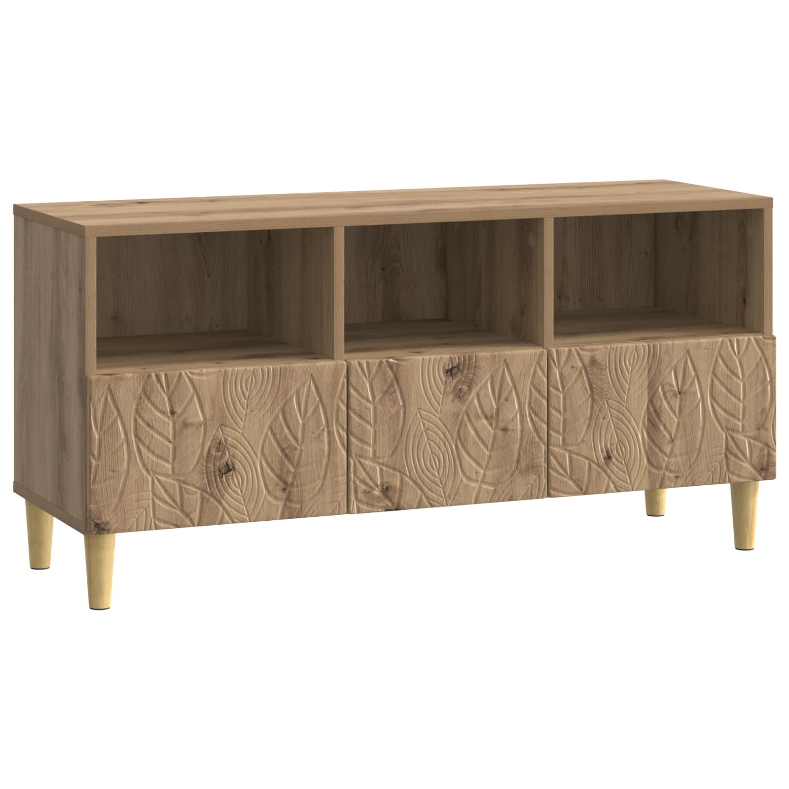 Meuble TV 102 x 34,5 x 50 cm Chêne artisanal Bois d'ingénierie - XIOS