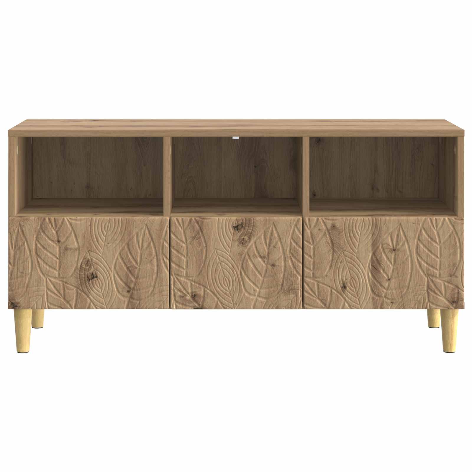 Meuble TV 102 x 34,5 x 50 cm Chêne artisanal Bois d'ingénierie - XIOS