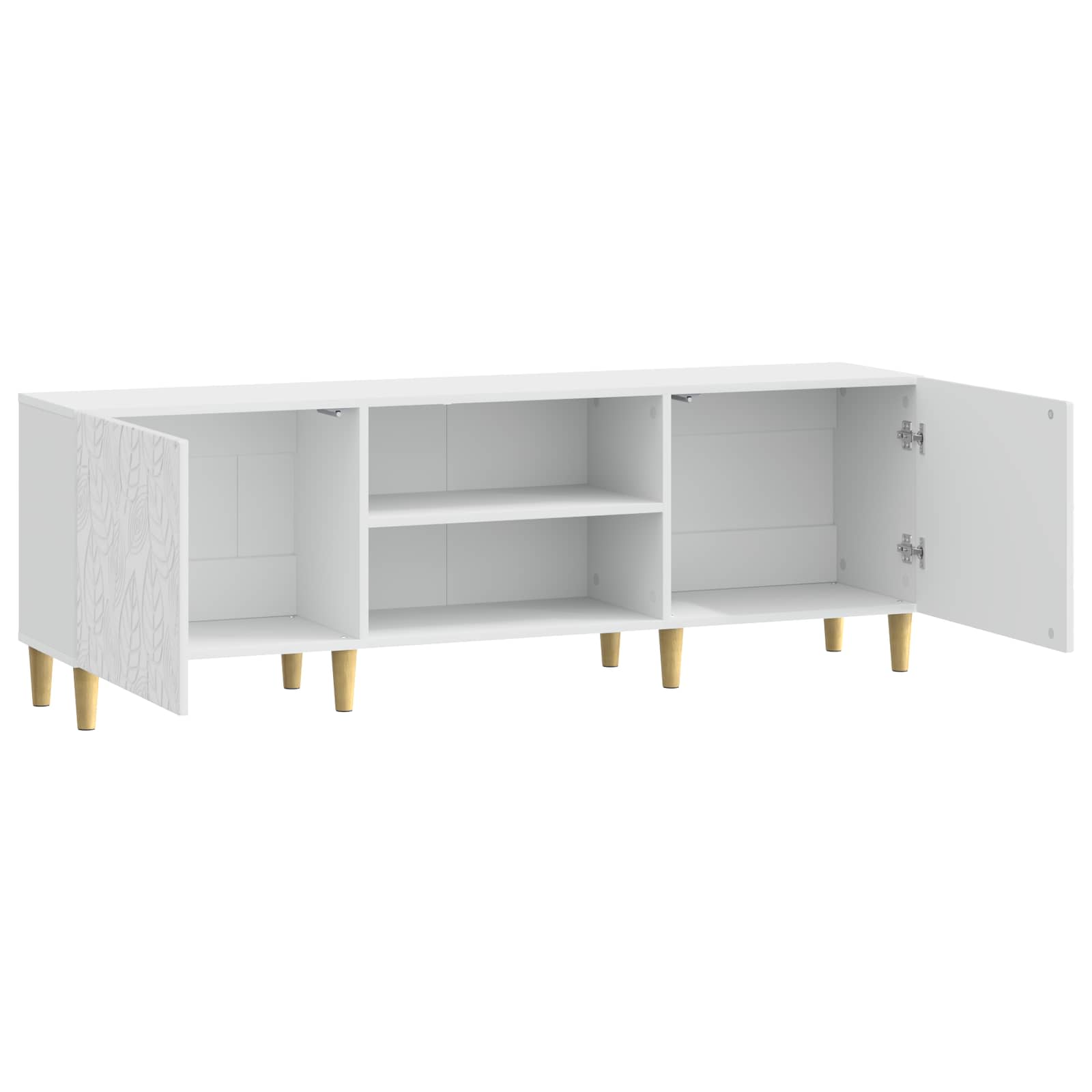 Meuble TV 150 x 31 x 50 cm Blanc brillant Bois d'ingénierie - XIOS
