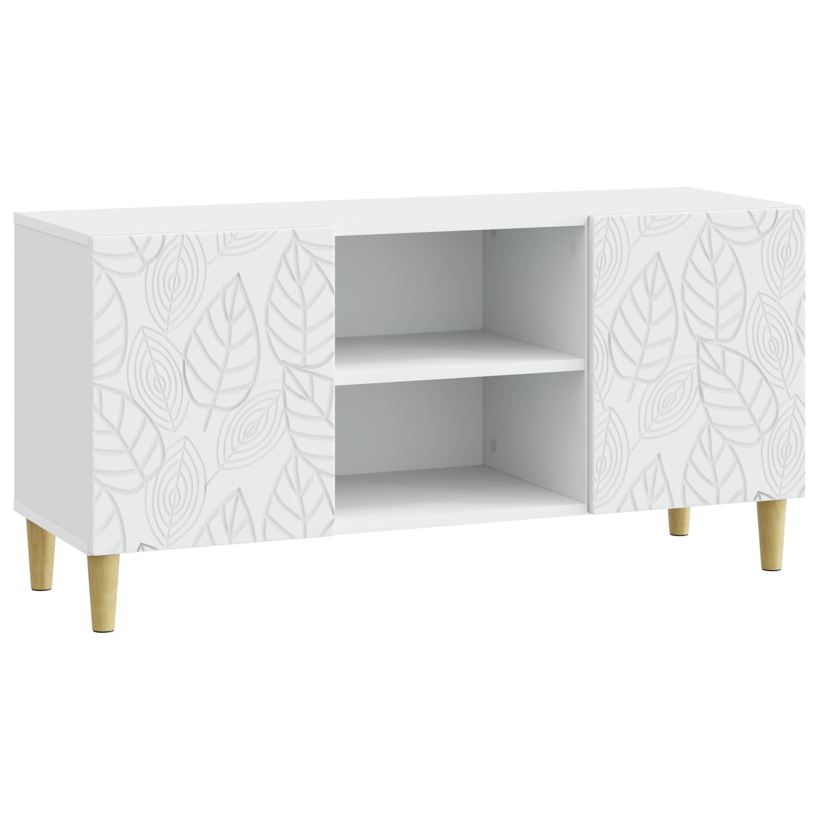 Meuble TV 102 x 34,5 x 50 cm Blanc Bois d'ingénierie - XIOS
