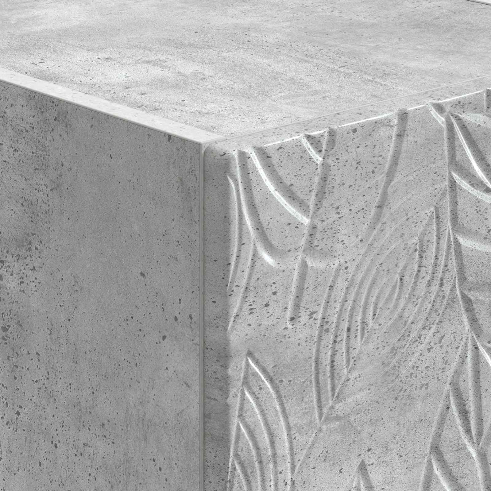 Meuble TV 102 x 34,5 x 50 cm Gris béton Bois d'ingénierie - XIOS