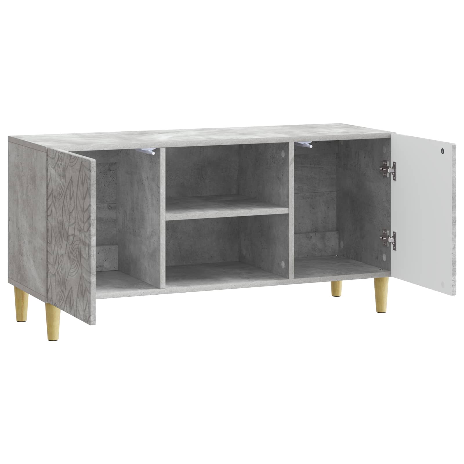 Meuble TV 102 x 34,5 x 50 cm Gris béton Bois d'ingénierie - XIOS