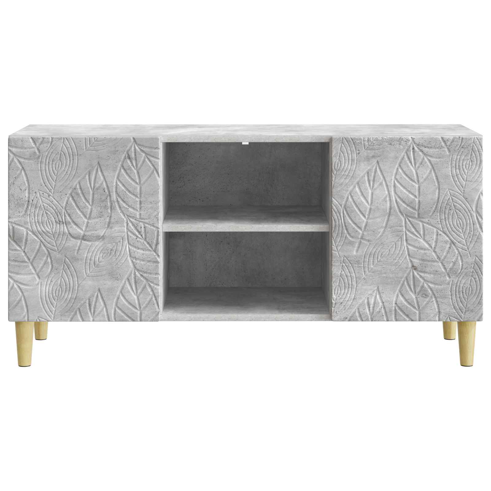 Meuble TV 102 x 34,5 x 50 cm Gris béton Bois d'ingénierie - XIOS