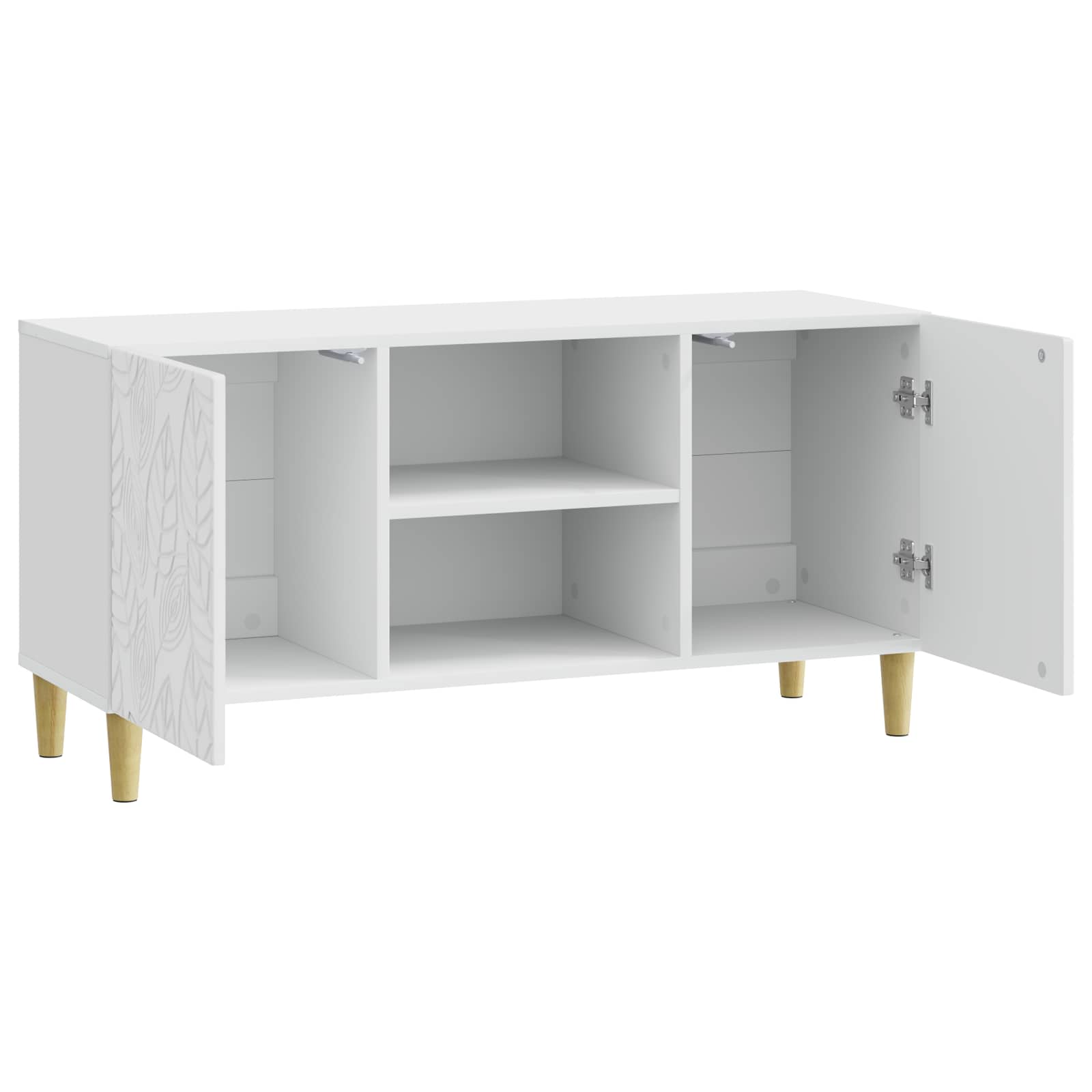 Meuble TV 102 x 34,5 x 50 cm Blanc brillant Bois d'ingénierie - XIOS