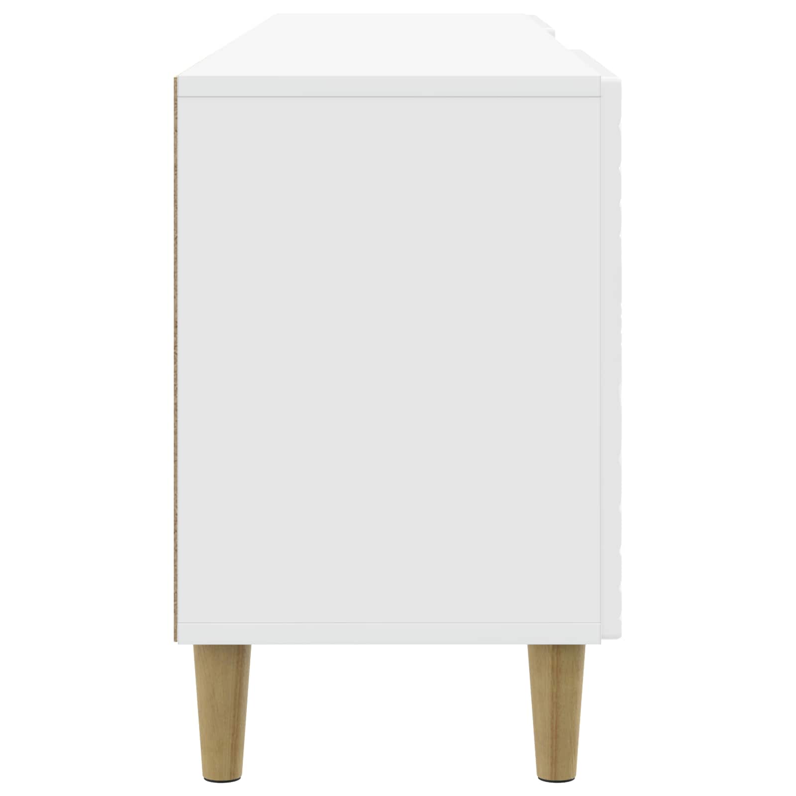 Meuble TV 102 x 34,5 x 50 cm Blanc brillant Bois d'ingénierie - XIOS