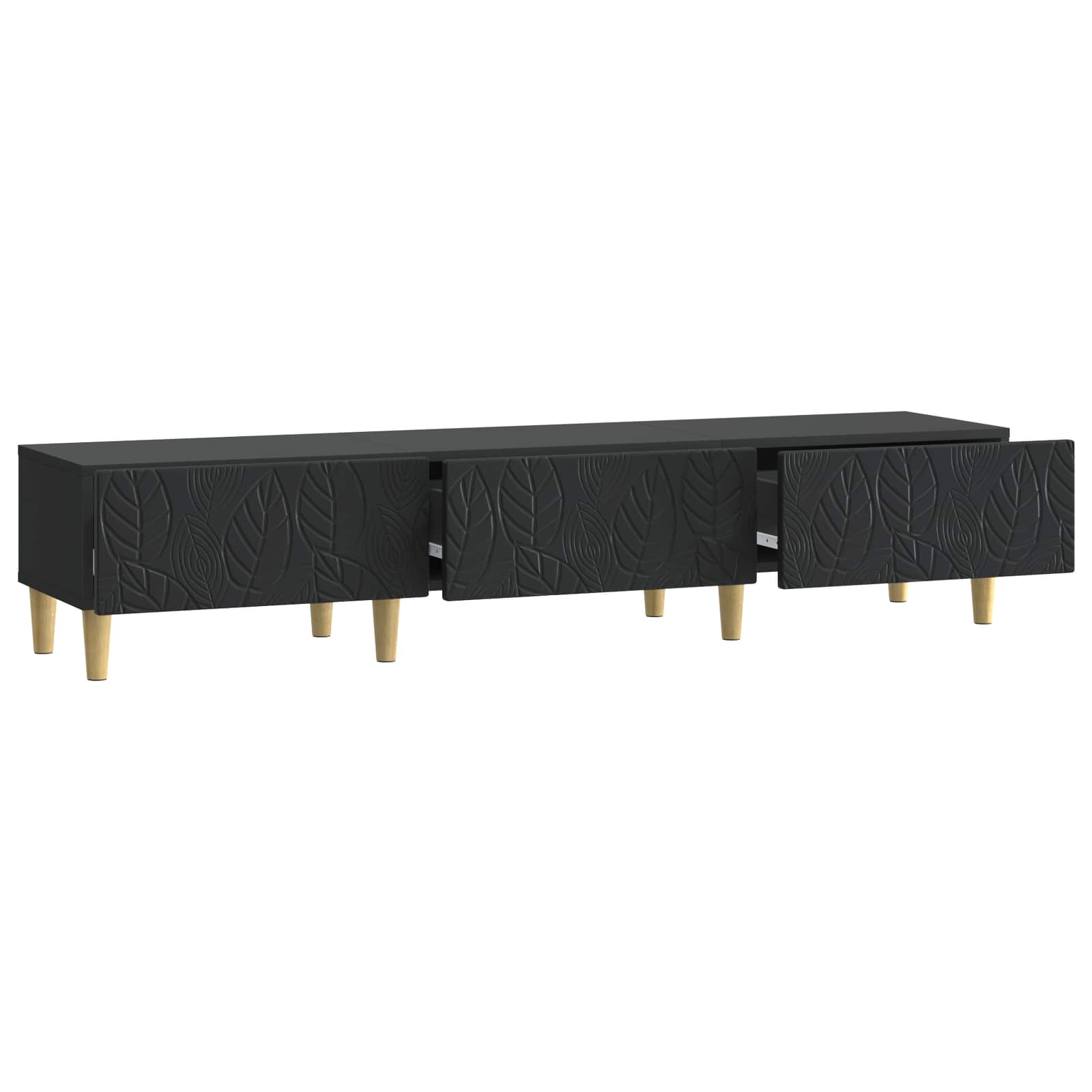 Meuble TV 147 x 34,5 x 30 cm Noir Bois d'ingénierie - XIOS