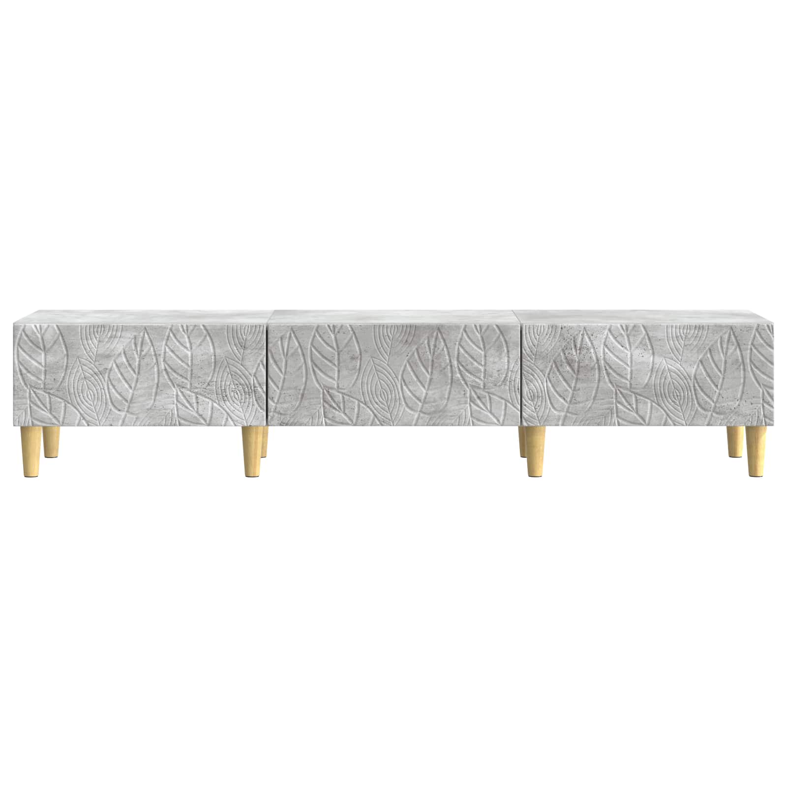 Meuble TV 147 x 34,5 x 30 cm Gris béton Bois d'ingénierie - XIOS