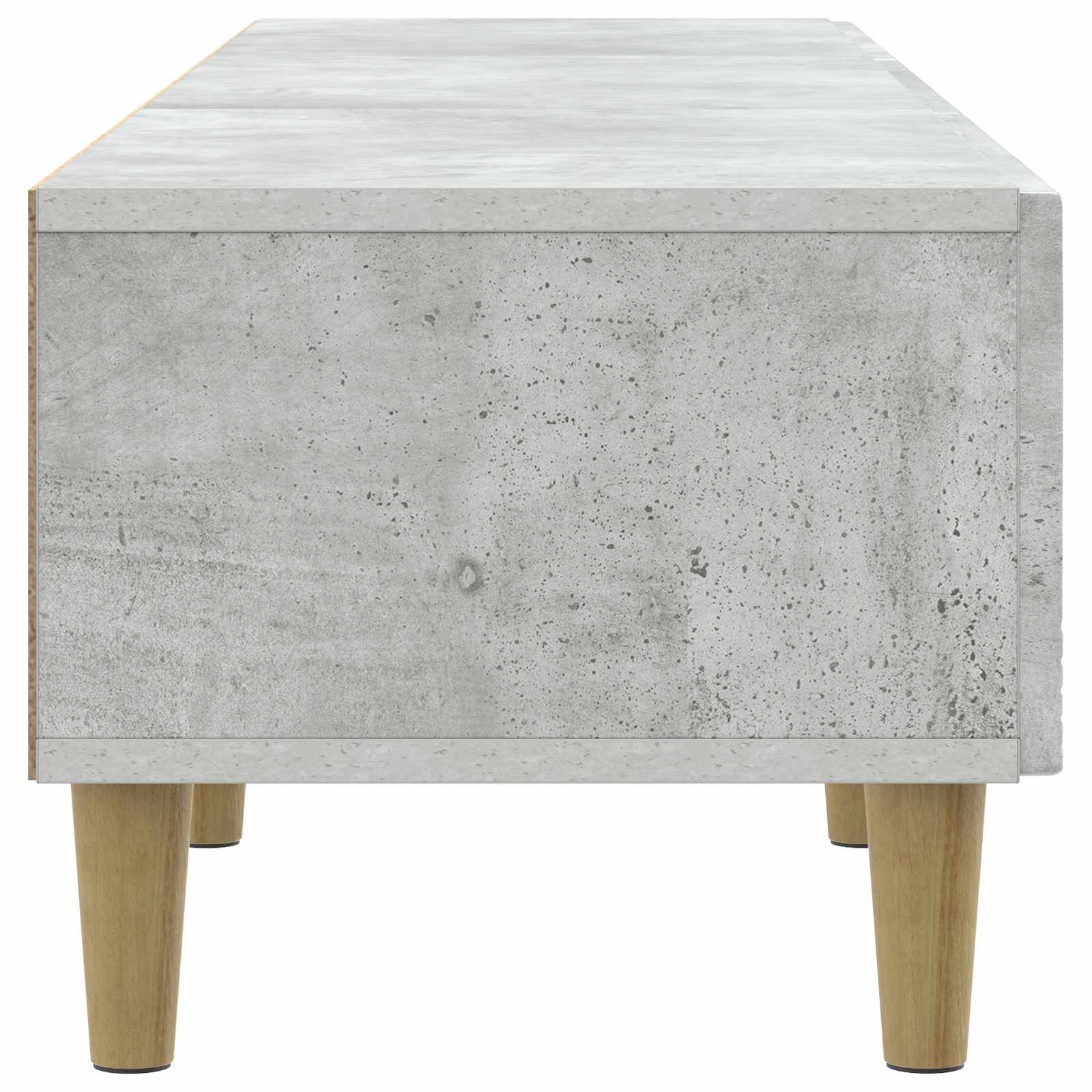 Meuble TV 147 x 34,5 x 30 cm Gris béton Bois d'ingénierie - XIOS