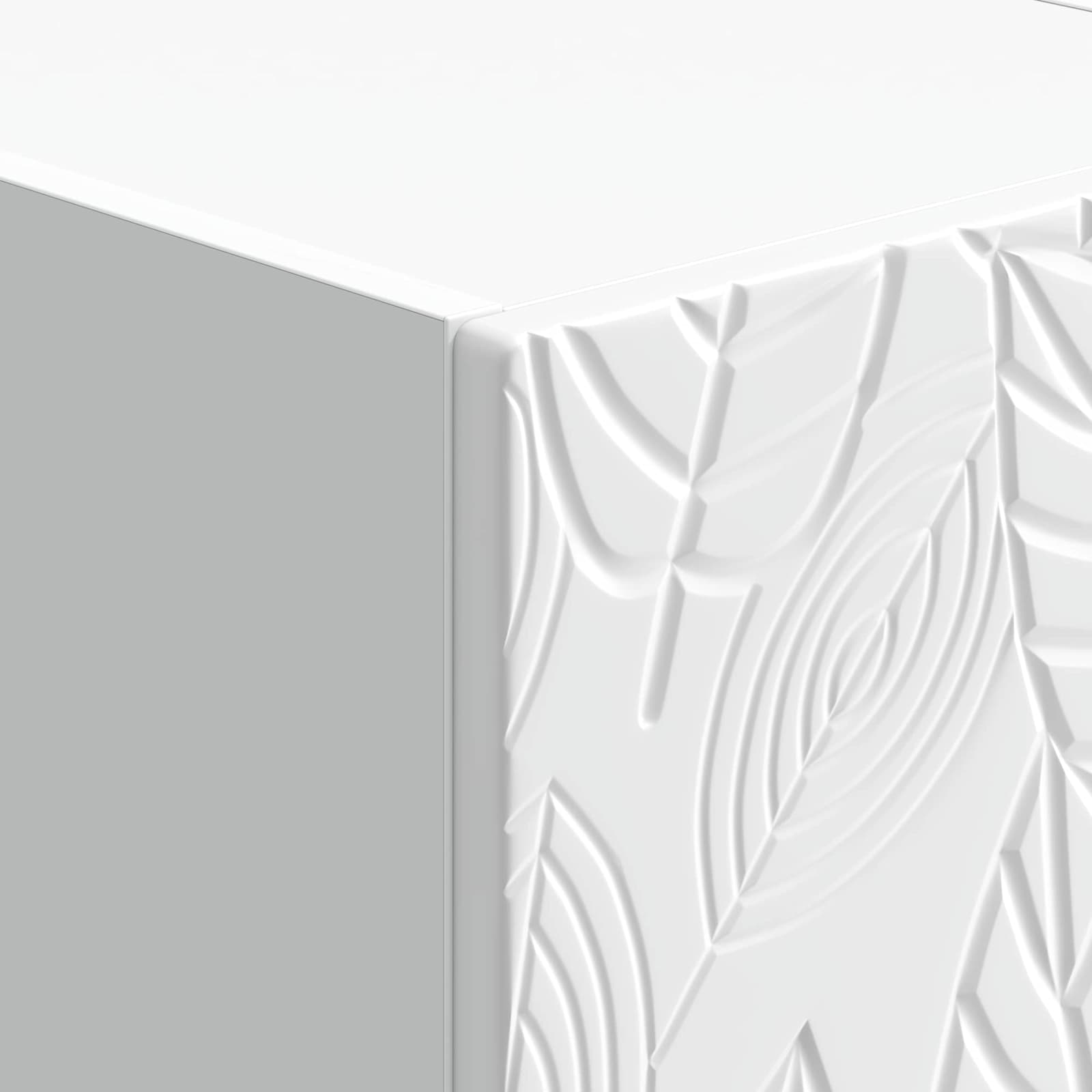 Meuble TV 147 x 34,5 x 30 cm Blanc brillant Bois d'ingénierie