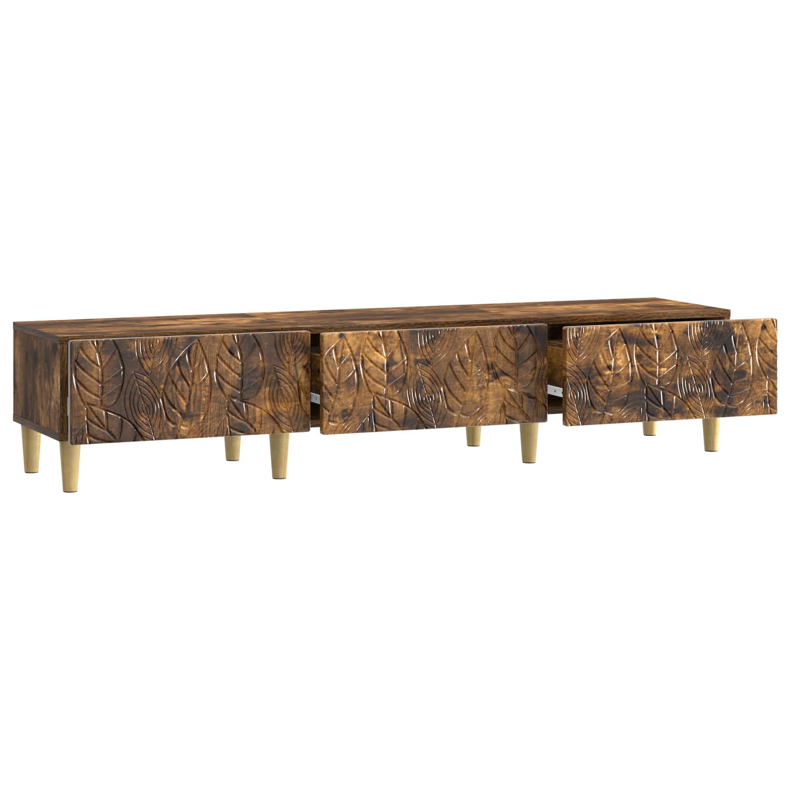 Meuble TV 147 x 34,5 x 30 cm Chêne fumé Bois d'ingénierie - XIOS