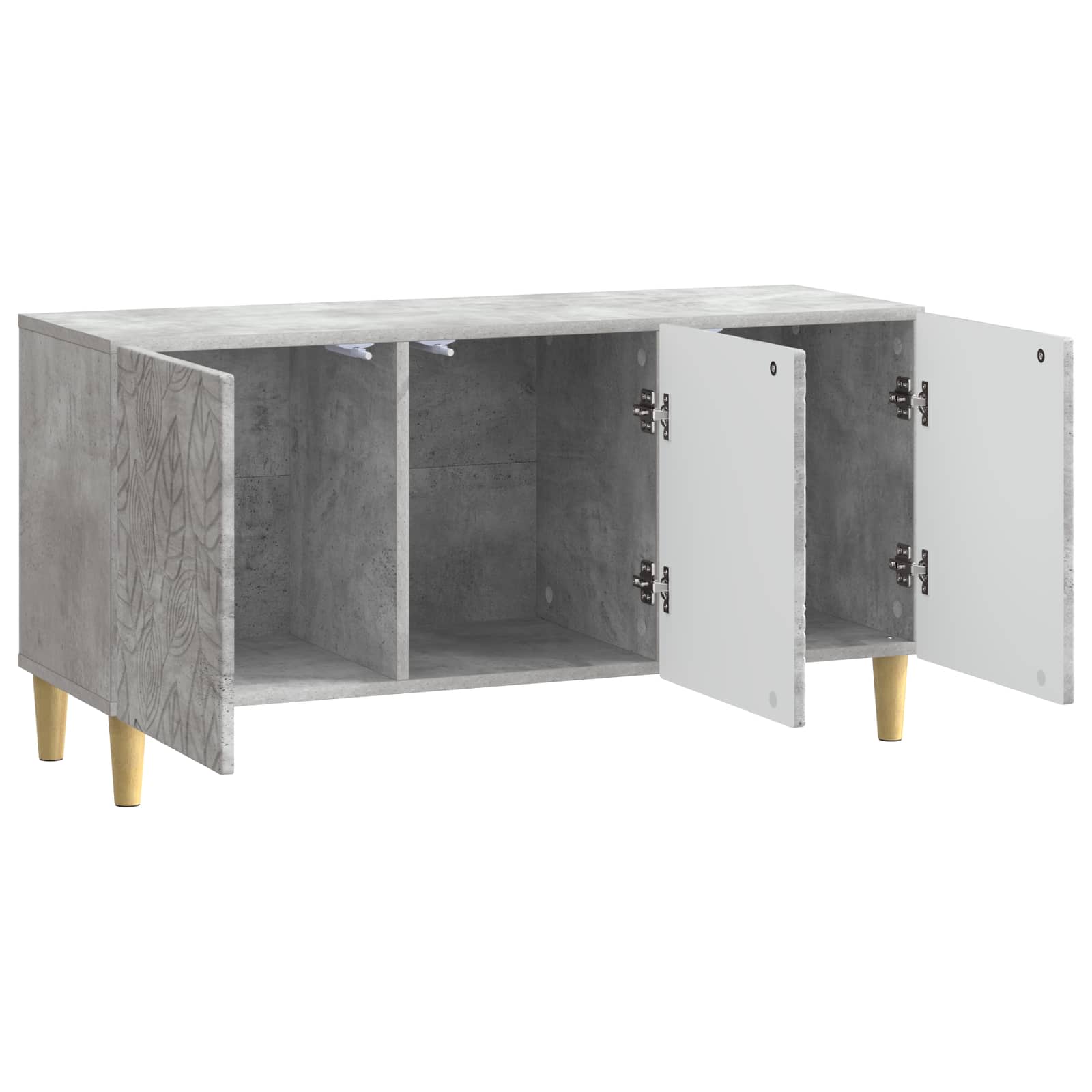 Meuble TV 99 x 34,5 x 50 cm Gris béton Bois d'ingénierie - XIOS