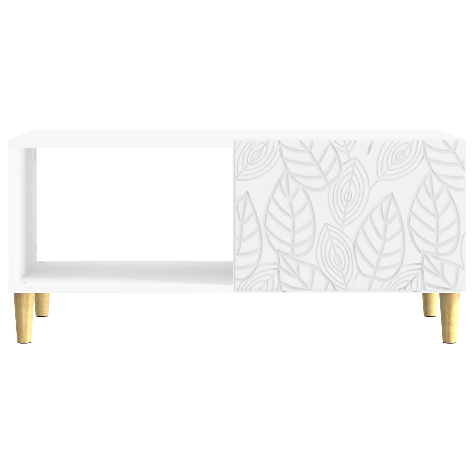 Table basse Blanc 90 x 50 x 40 cm Bois d'ingénierie - XIOS
