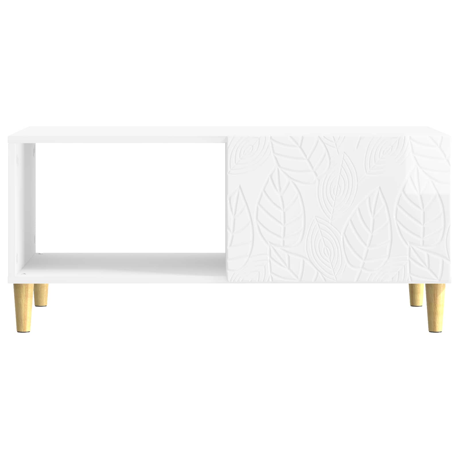 Table basse Blanc brillant 90 x 50 x 40 cm Bois d'ingénierie - XIOS