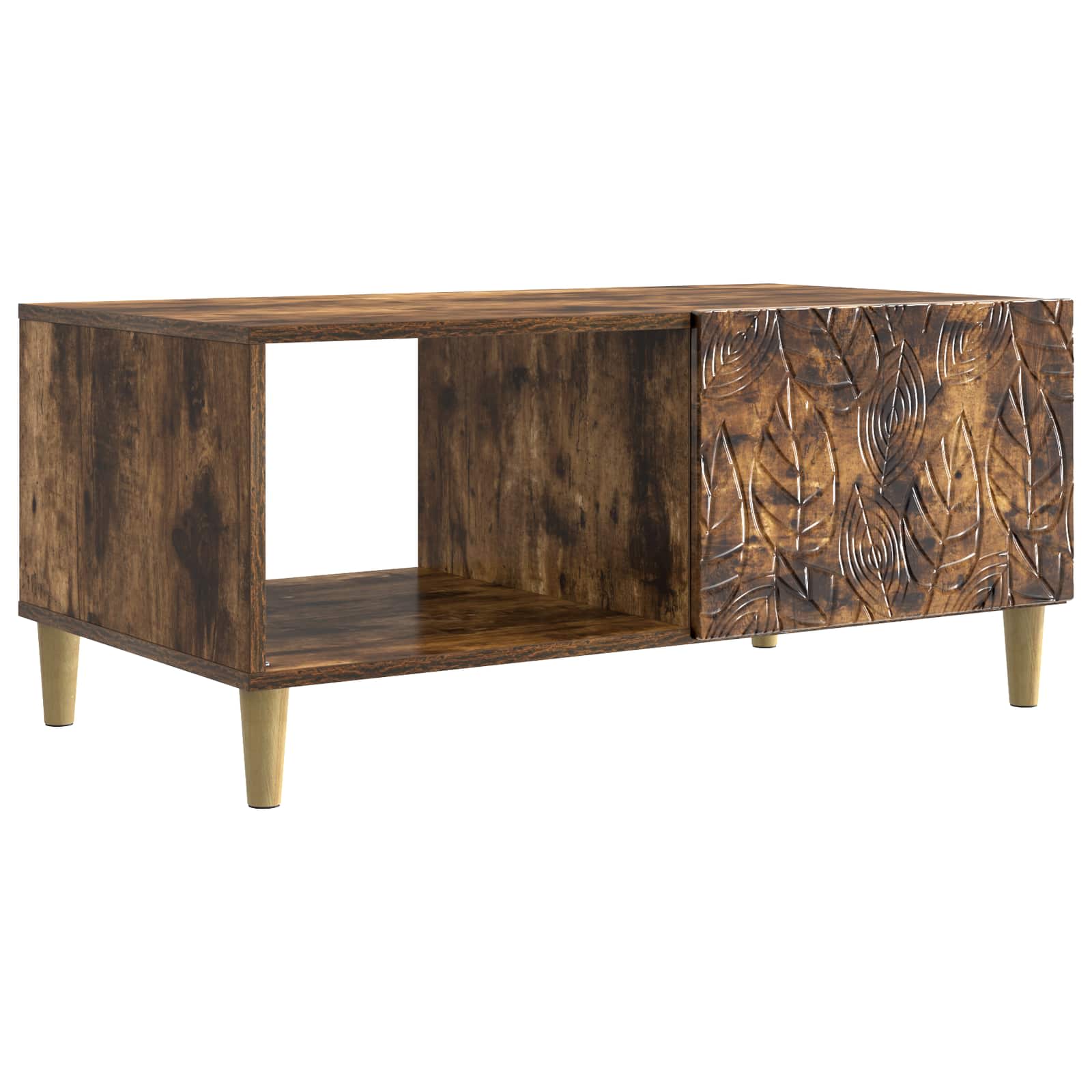 Table basse Chêne fumé 90 x 50 x 40 cm Bois d'ingénierie - XIOS