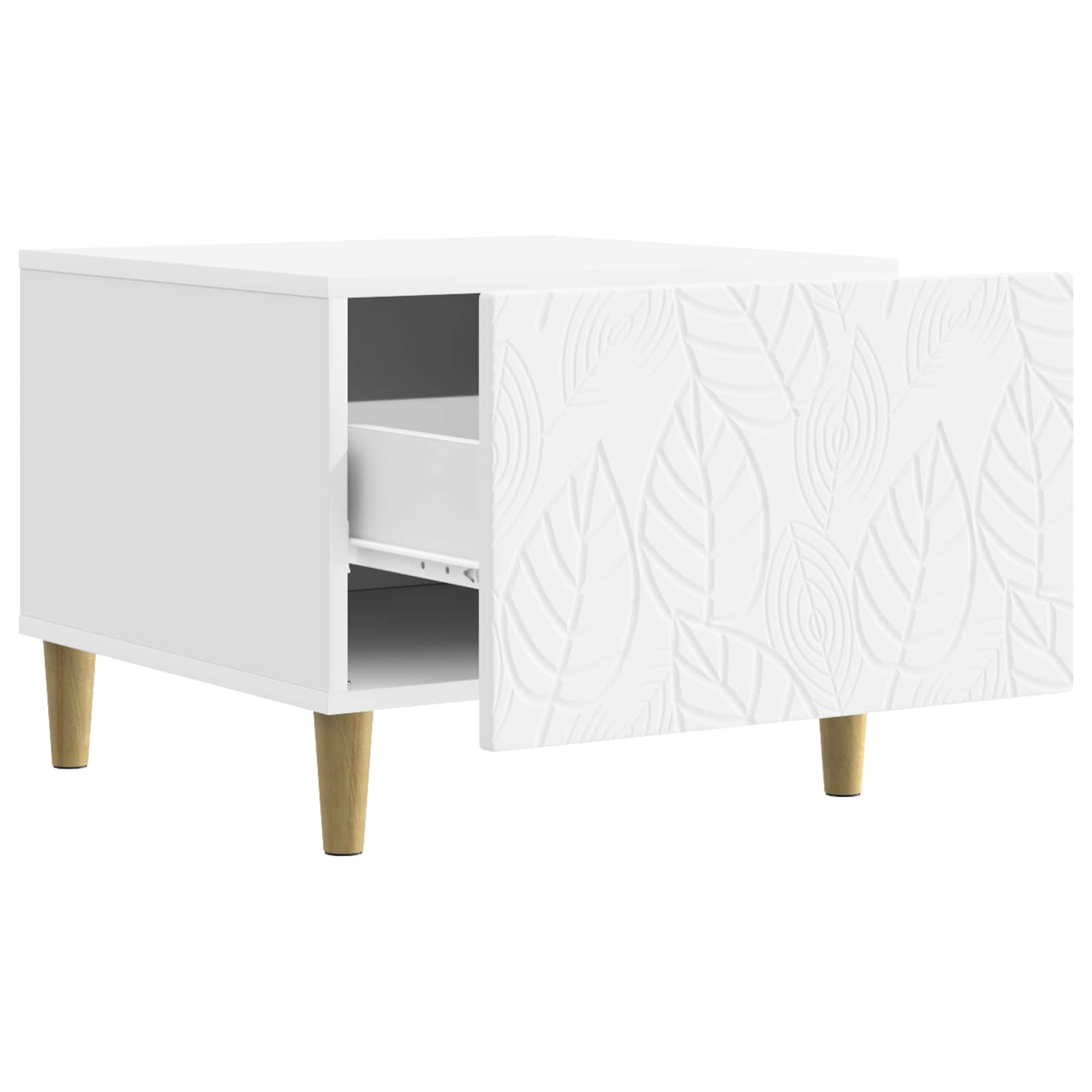 Table basse Blanc 50 x 49 x 40 cm Bois d'ingénierie - XIOS
