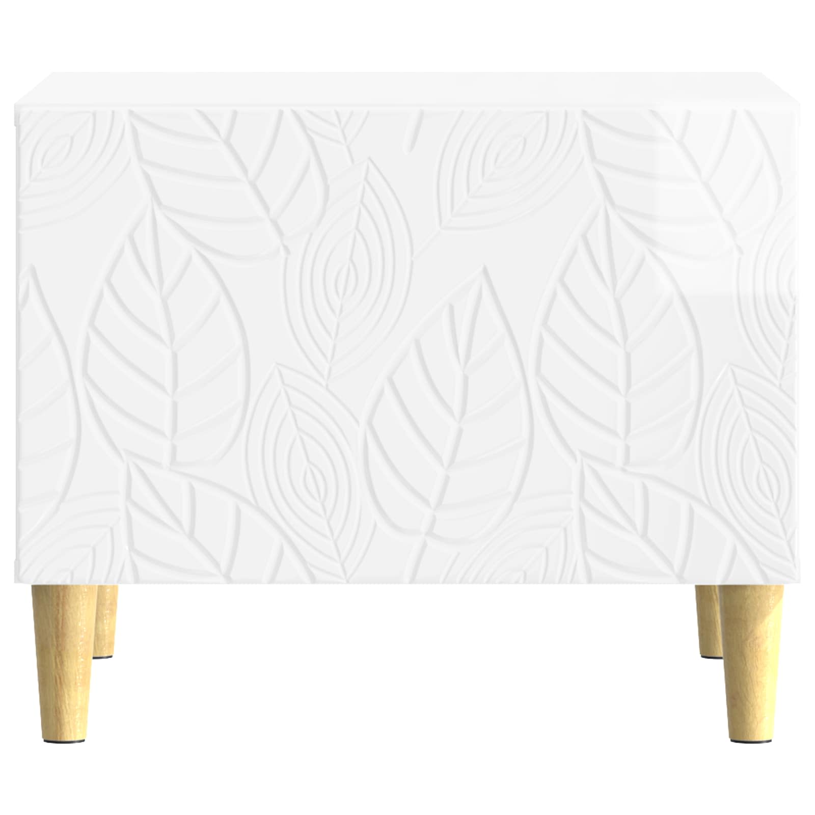 Table basse Blanc brillant 50 x 49 x 40 cm Bois d'ingénierie - XIOS