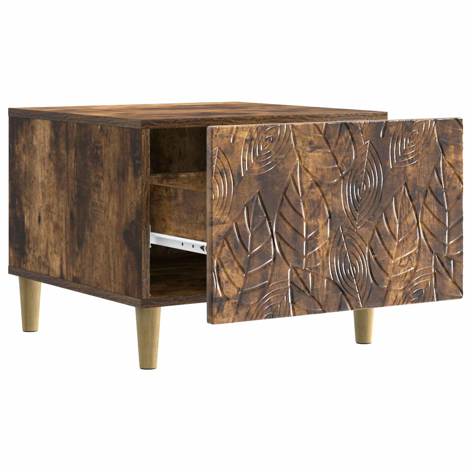 Table basse Chêne fumé 50 x 49 x 40 cm Bois d'ingénierie - XIOS