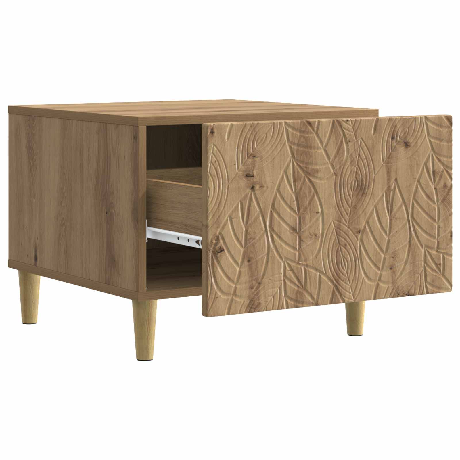 Table basse Chêne artisanal 50 x 49 x 40 cm Bois d'ingénierie - XIOS
