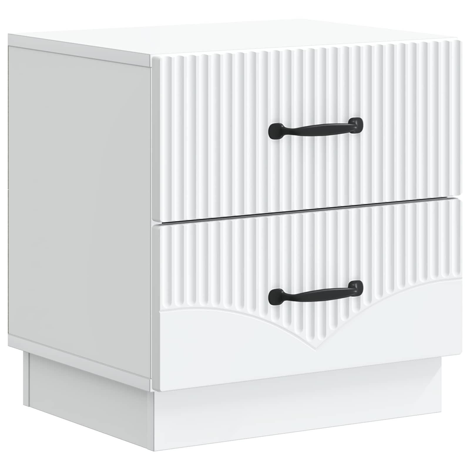 Cabinet de chevet avec tiroir 2 pcs Blanc 43 x 34,5 x 44,5 cm - XIOS