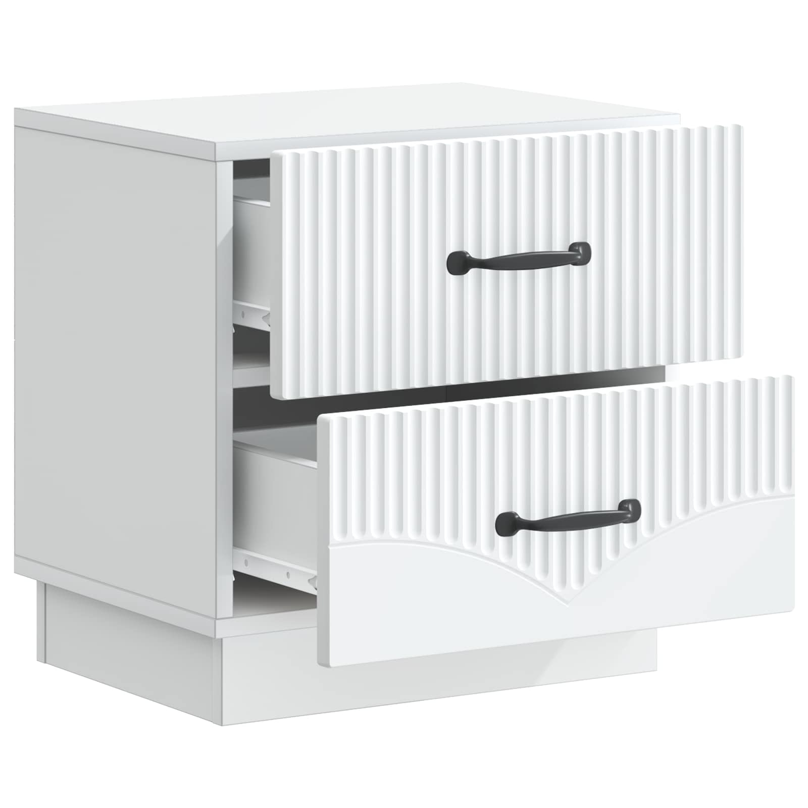 Cabinet de chevet avec tiroir 2 pcs Blanc 43 x 34,5 x 44,5 cm - XIOS