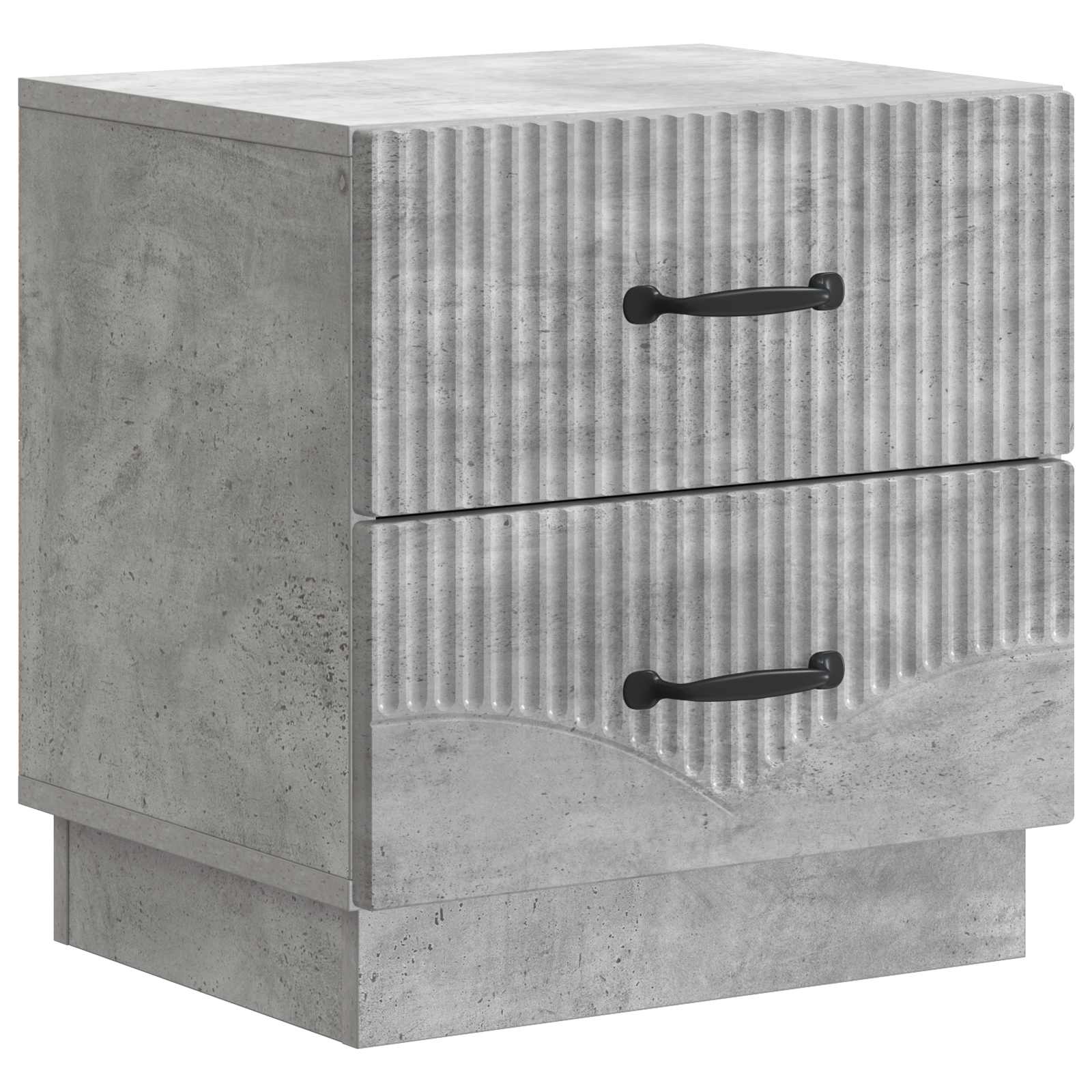 Cabinet de chevet avec tiroir Gris béton 43 x 34,5 x 44,5 cm - XIOS