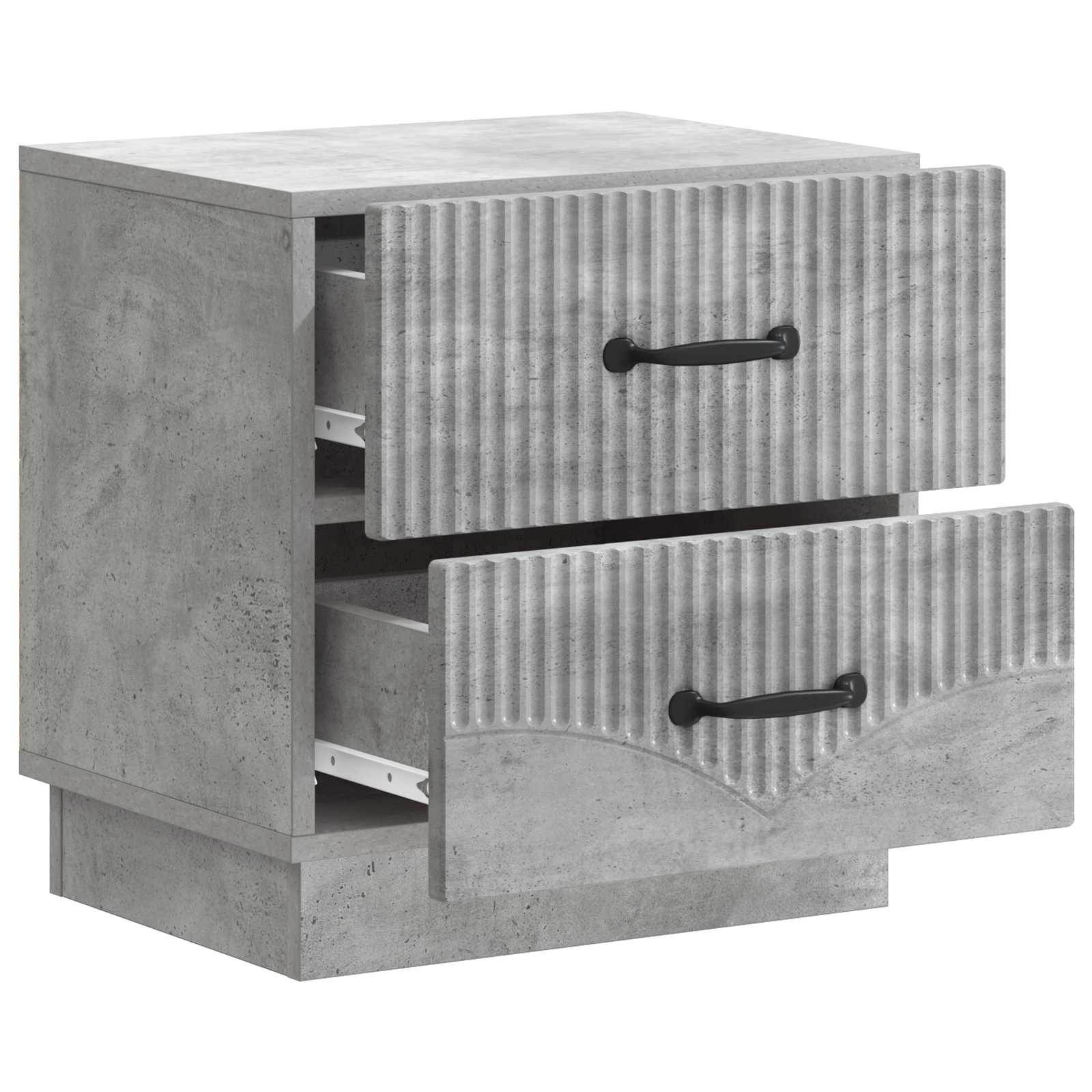 Cabinet de chevet avec tiroir Gris béton 43 x 34,5 x 44,5 cm - XIOS