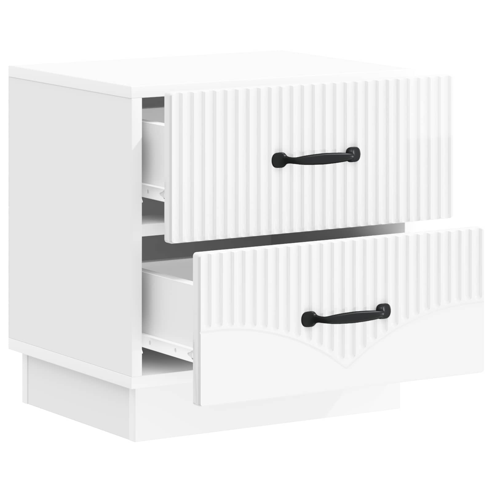 Cabinet de chevet Blanc brillant 43 x 34,5 x 44,5 cm - XIOS