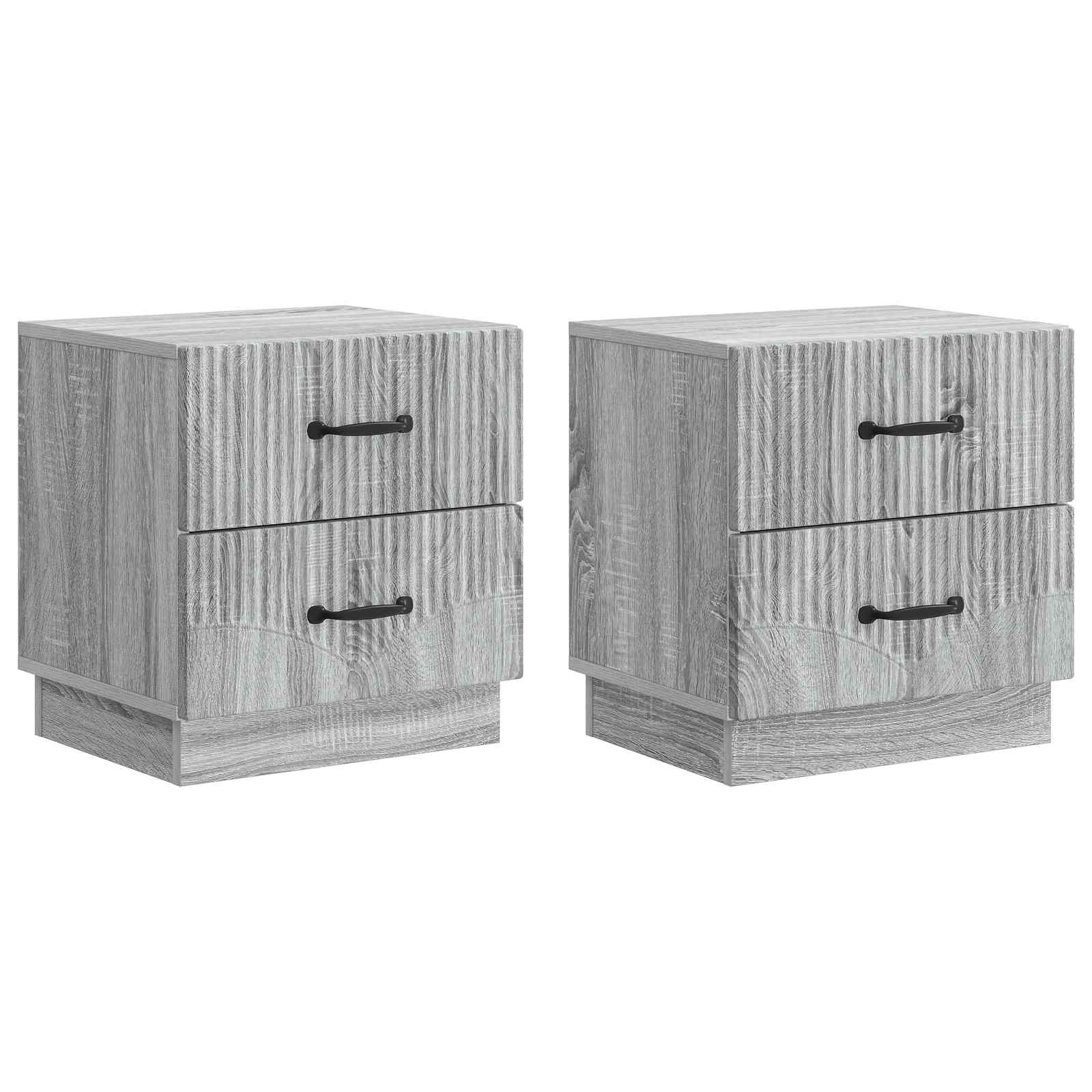 Cabinet de chevet 2 pcs Sonoma gris 43 x 34,5 x 44,5 cm - XIOS