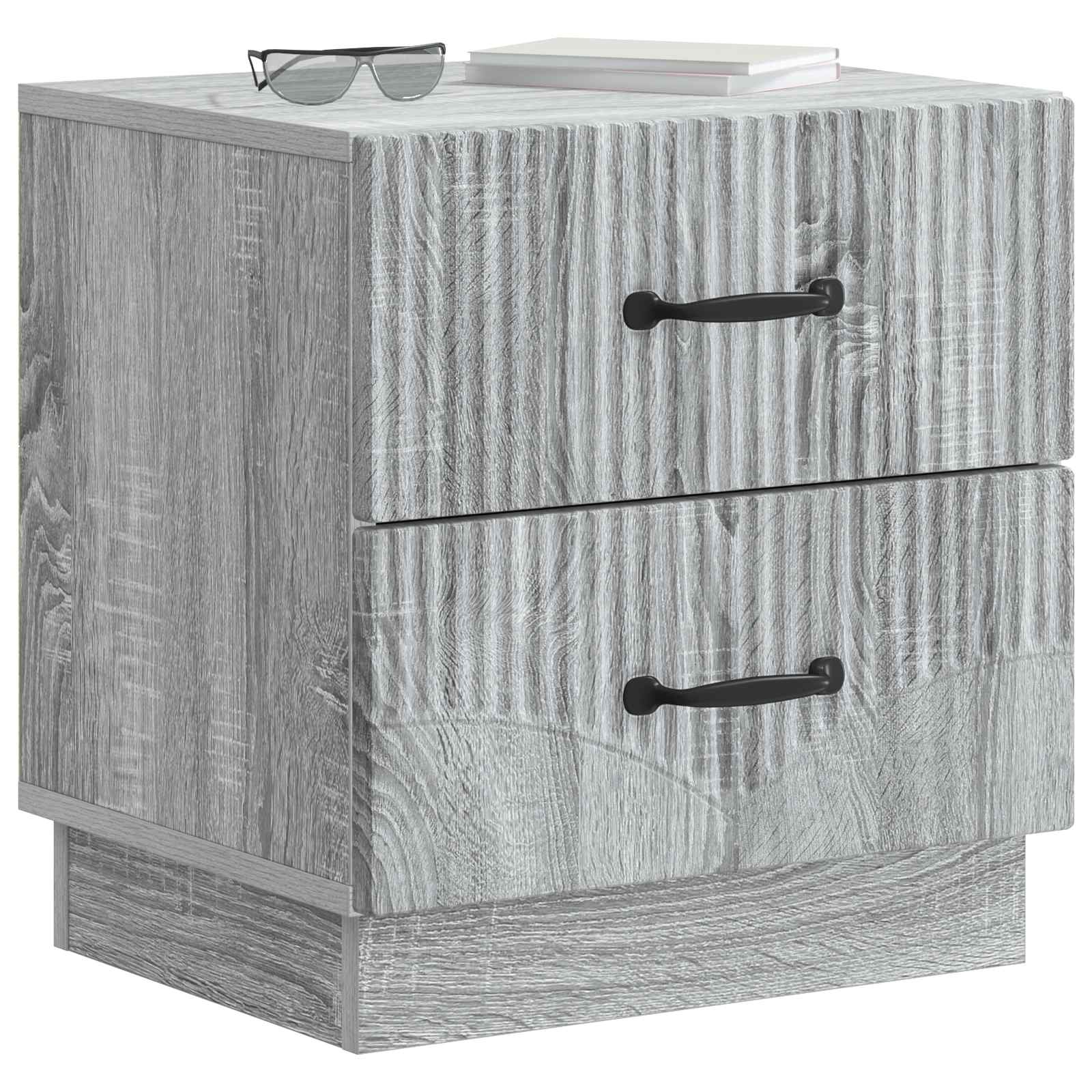 Cabinet de chevet 2 pcs Sonoma gris 43 x 34,5 x 44,5 cm - XIOS