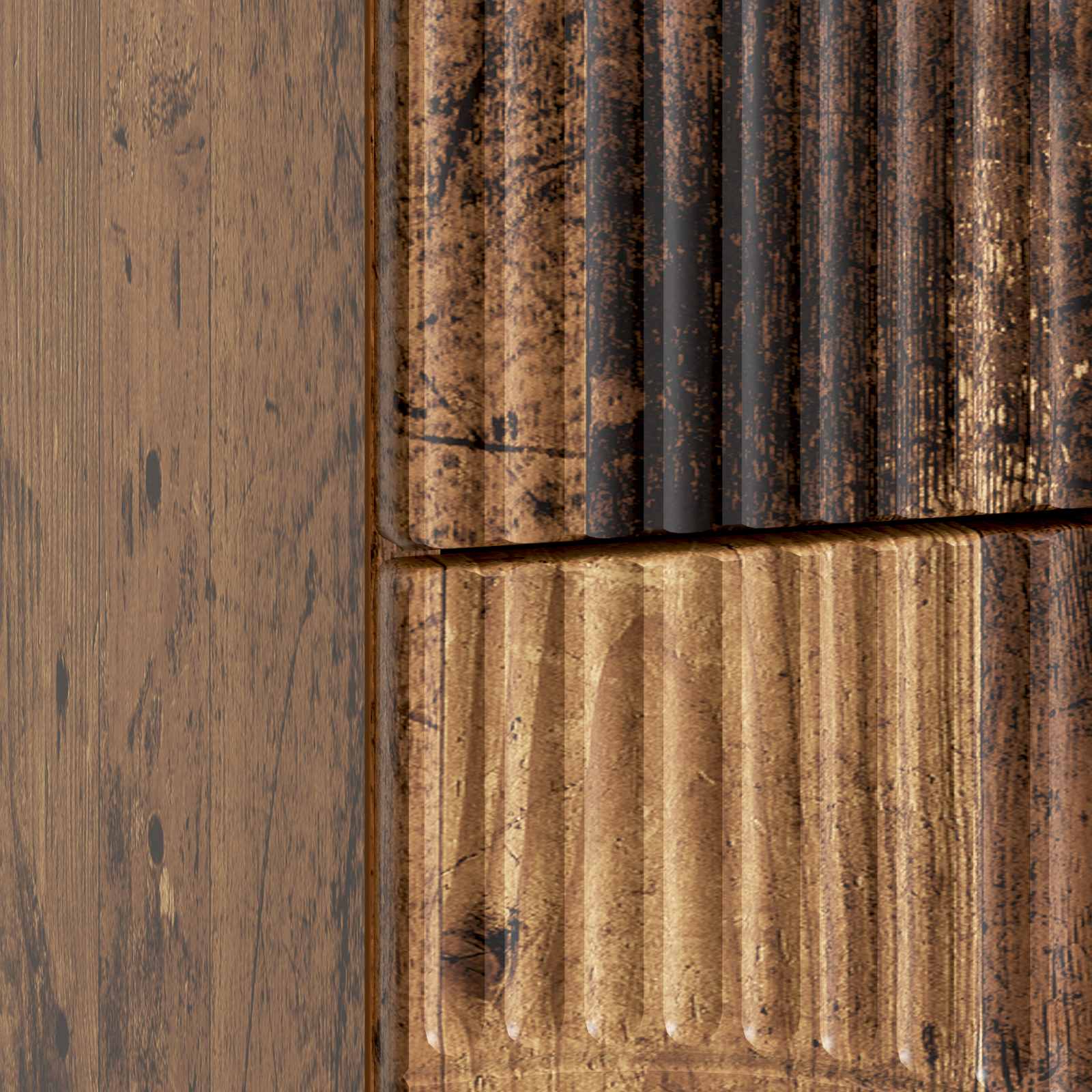 Cabinet de chevet 2 pcs Bois ancien 43 x 34,5 x 44,5 cm - XIOS