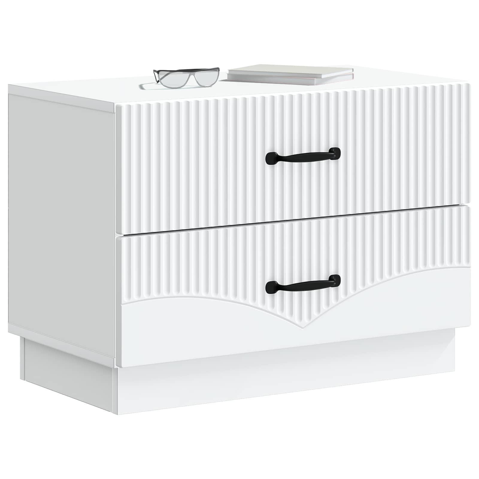 Cabinet de chevet Blanc 62 x 34,5 x 44,5 cm Bois d'ingénierie - XIOS