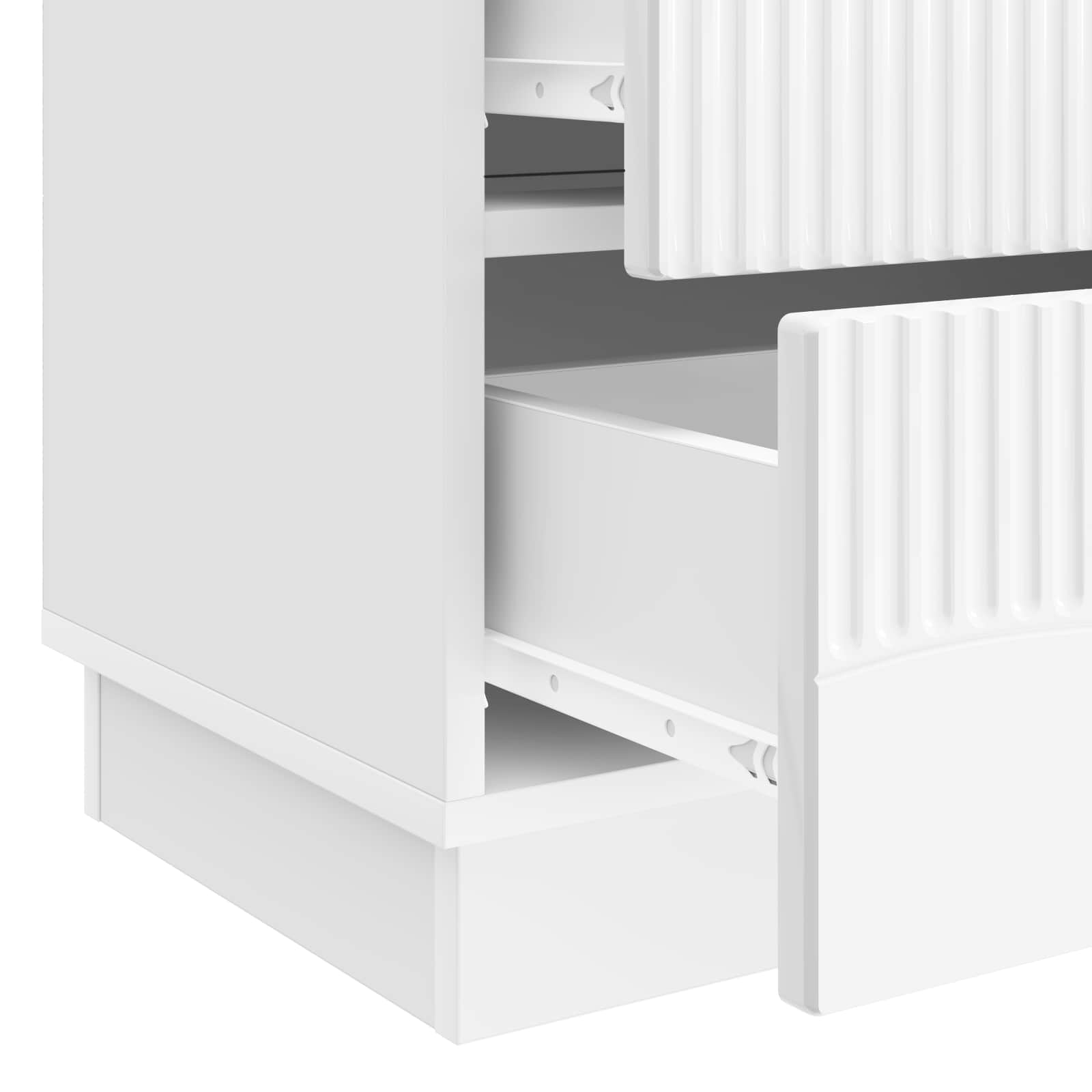 Cabinet de chevet Blanc brillant 62 x 34,5 x 44,5 cm - XIOS