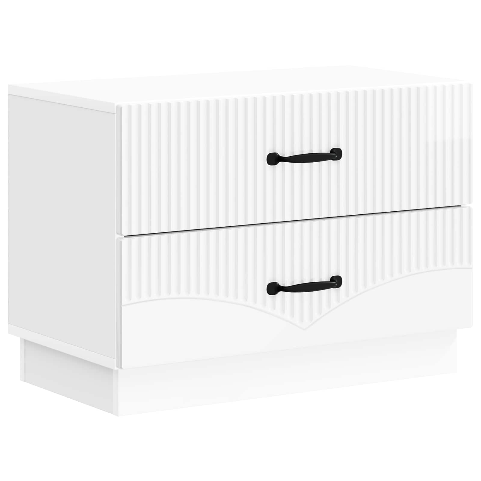 Cabinet de chevet Blanc brillant 62 x 34,5 x 44,5 cm - XIOS