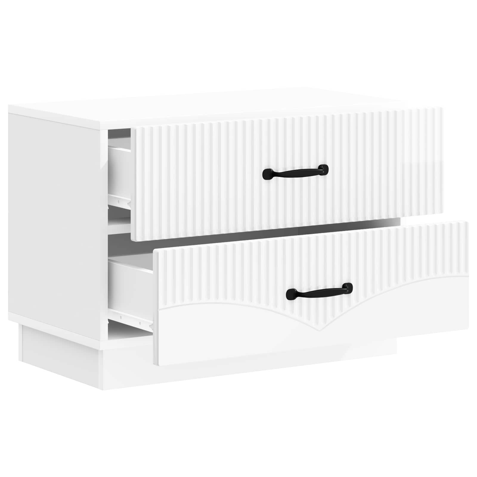 Cabinet de chevet Blanc brillant 62 x 34,5 x 44,5 cm - XIOS