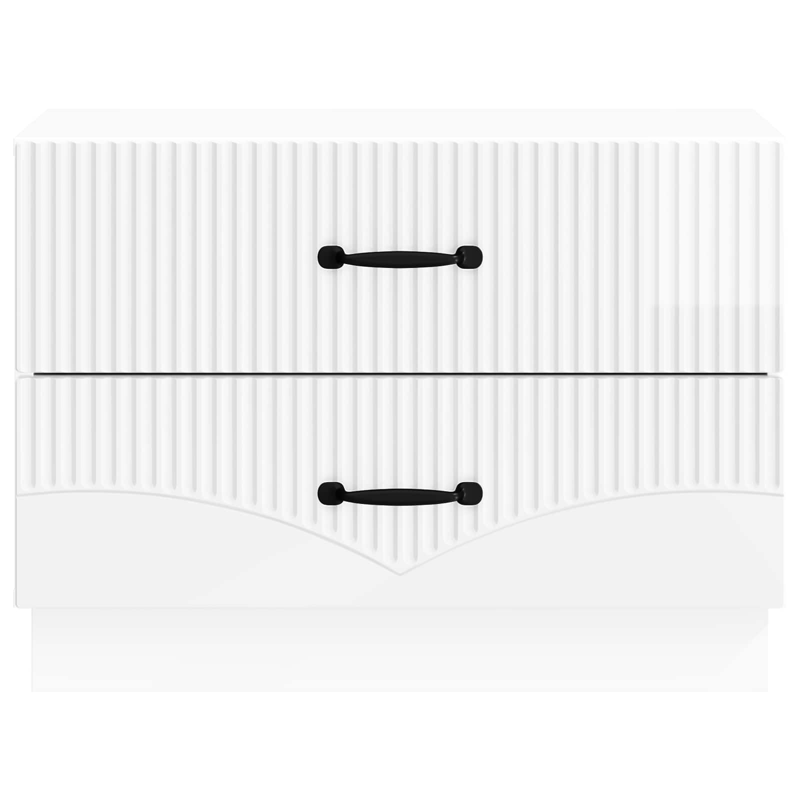 Cabinet de chevet Blanc brillant 62 x 34,5 x 44,5 cm - XIOS