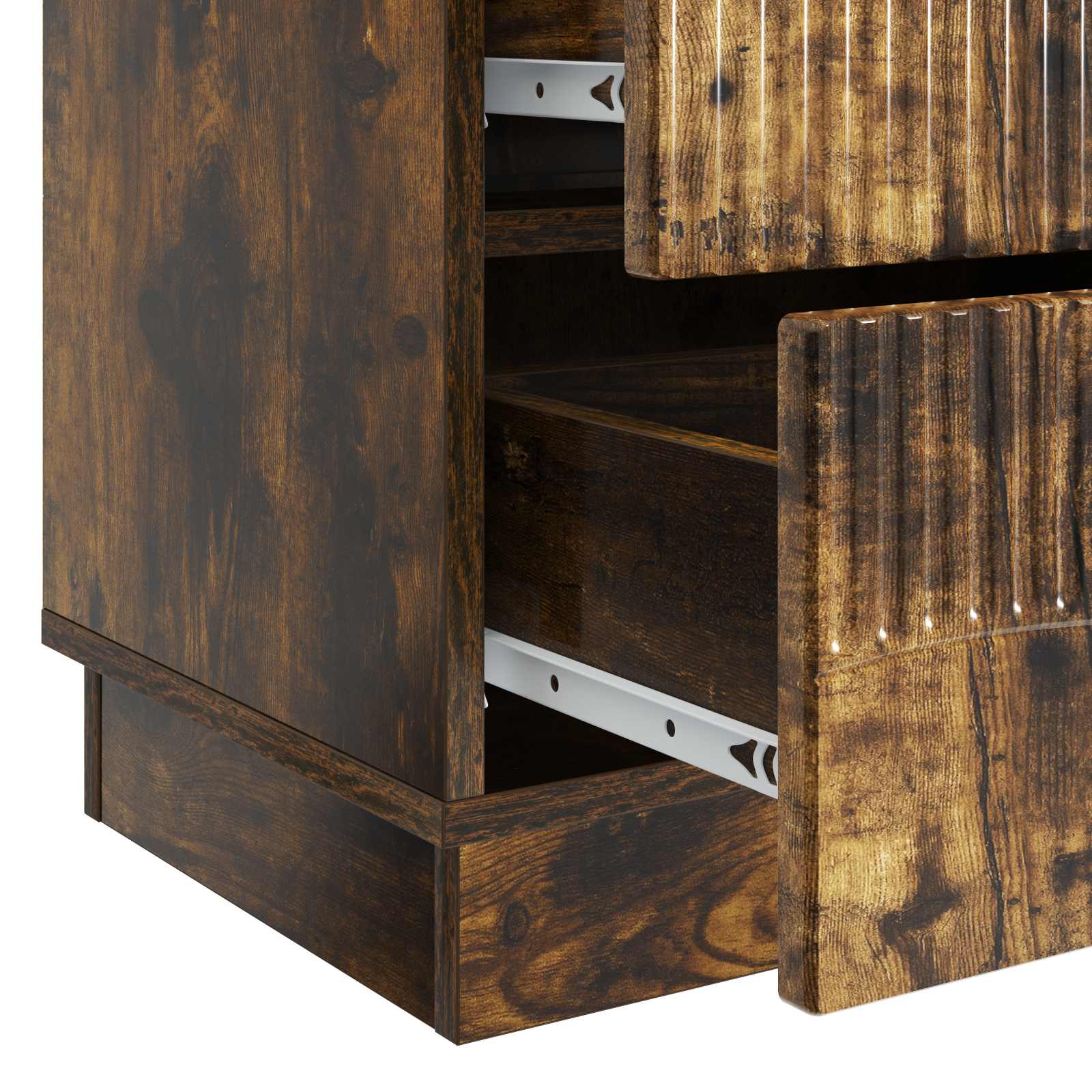 Cabinet de chevet avec tiroir Chêne fumé 62 x 34,5 x 44,5 cm - XIOS
