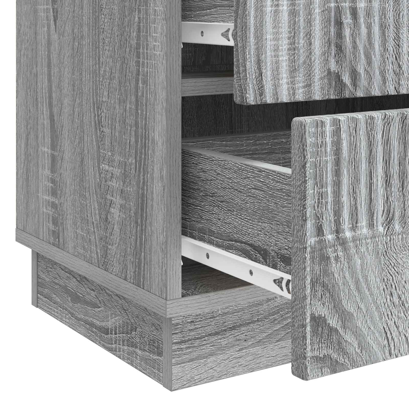 Cabinet de chevet avec tiroir Sonoma gris 62 x 34,5 x 44,5 cm - XIOS
