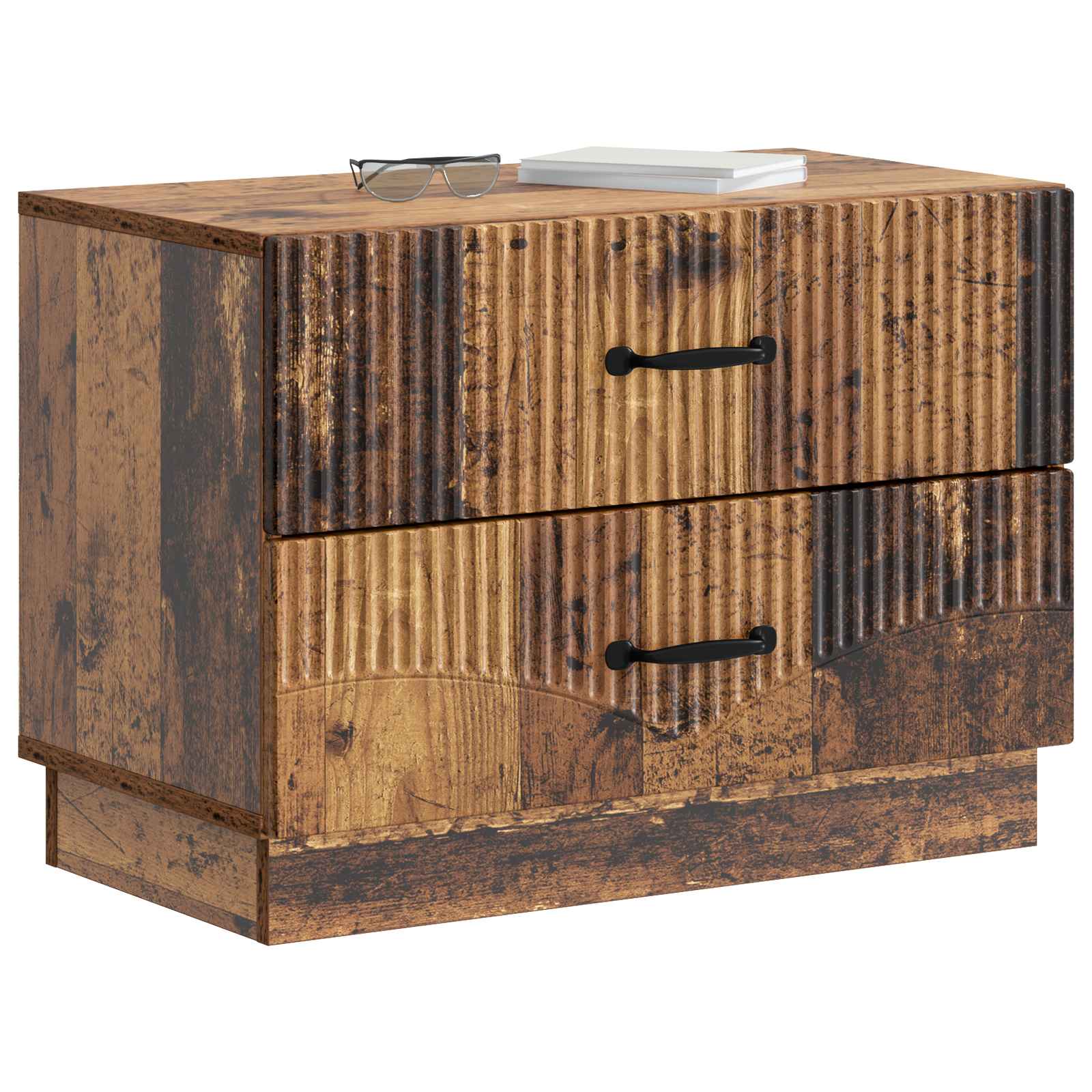 Cabinet de chevet avec tiroir Bois ancien 62 x 34,5 x 44,5 cm - XIOS