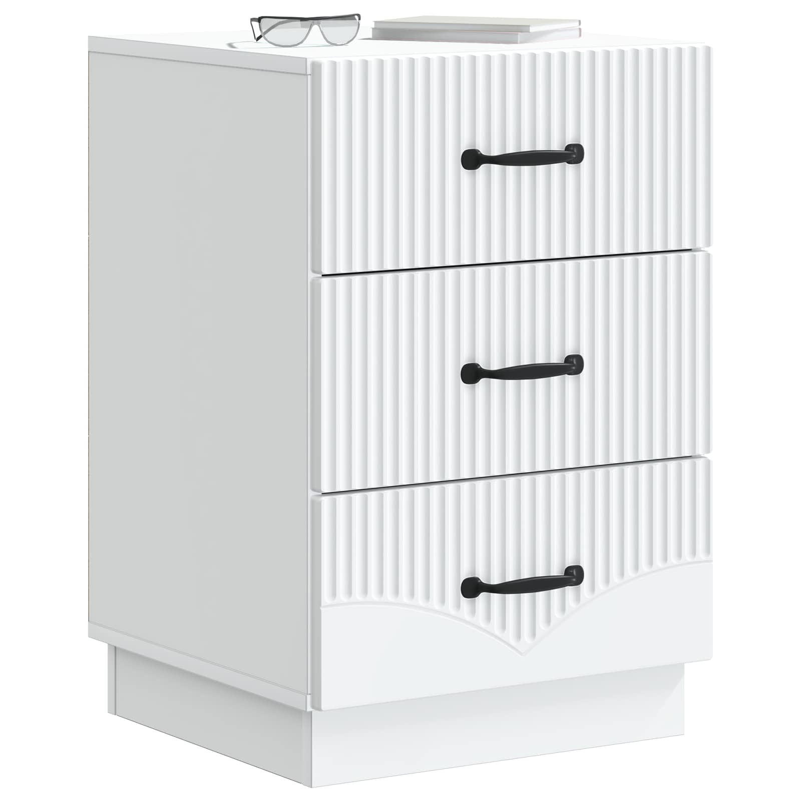 Cabinet de chevet Blanc 43 x 41 x 63,5 cm Bois d'ingénierie - XIOS