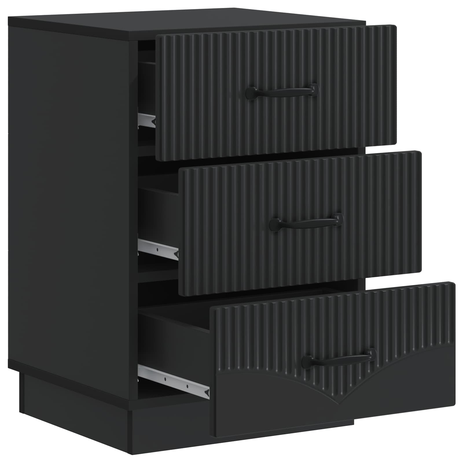 Cabinet de chevet Noir 43 x 41 x 63,5 cm Bois d'ingénierie - XIOS