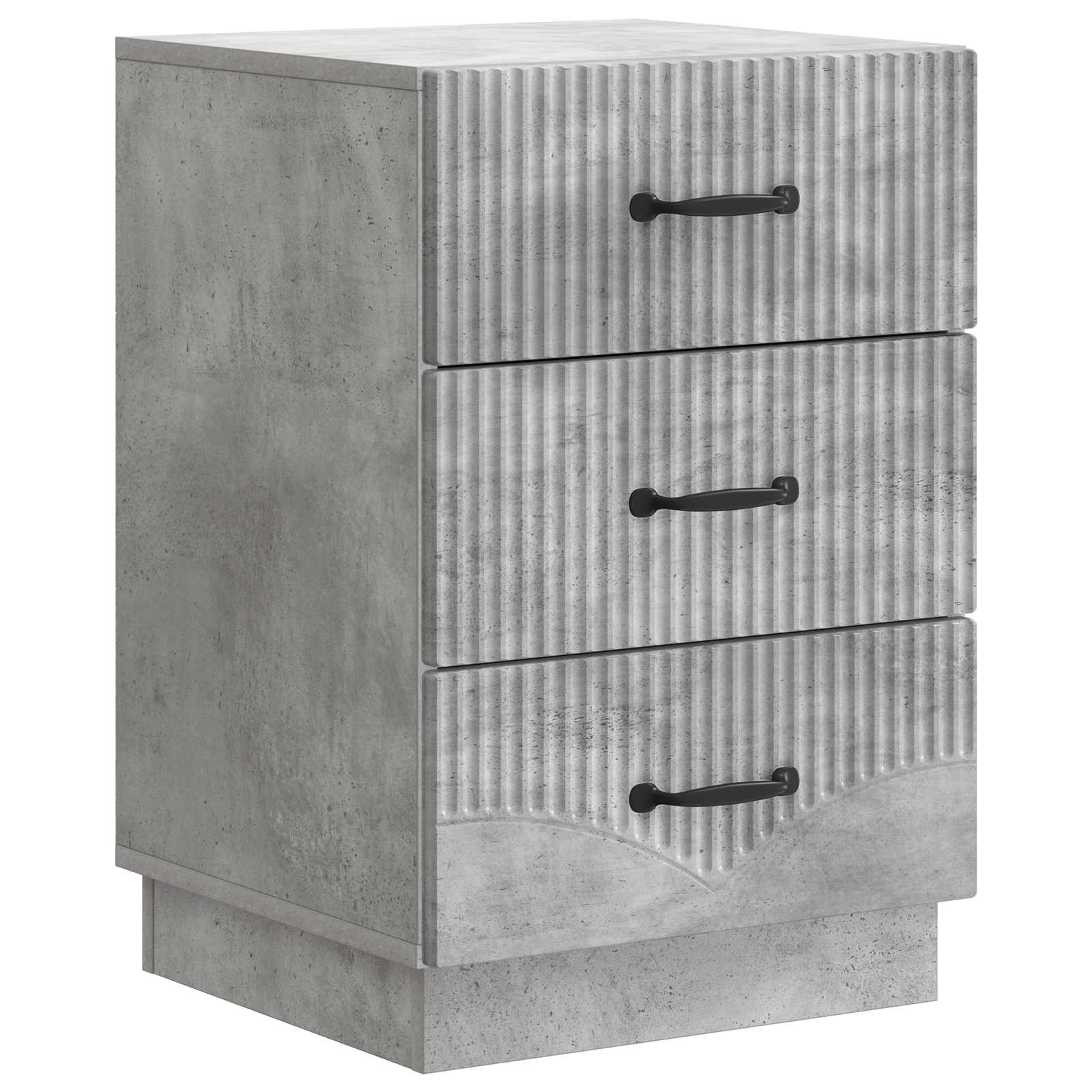 Cabinet de chevet avec tiroir Gris béton 43 x 41 x 63,5 cm - XIOS
