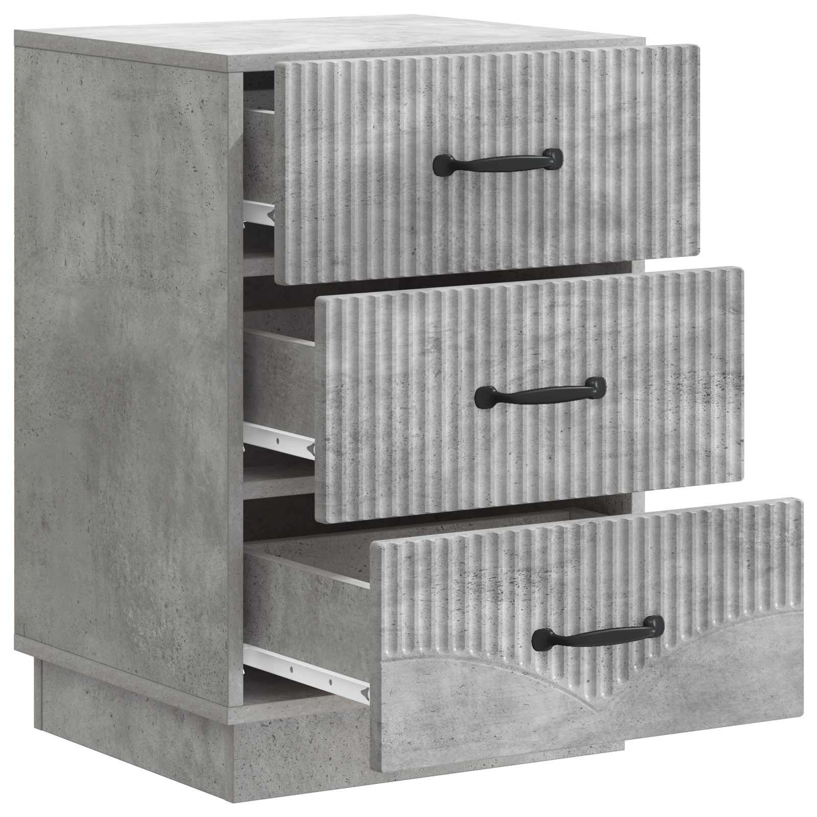 Cabinet de chevet avec tiroir Gris béton 43 x 41 x 63,5 cm - XIOS