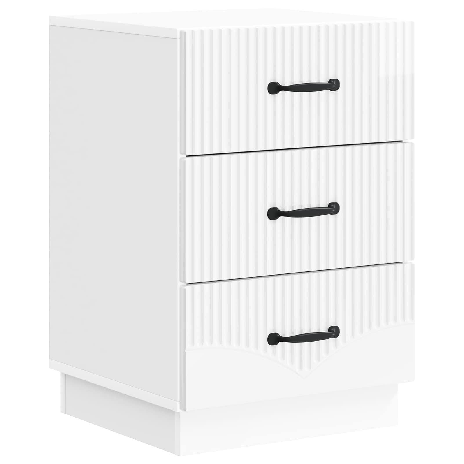 Cabinet de chevet avec tiroir Blanc brillant 43 x 41 x 63,5 cm - XIOS