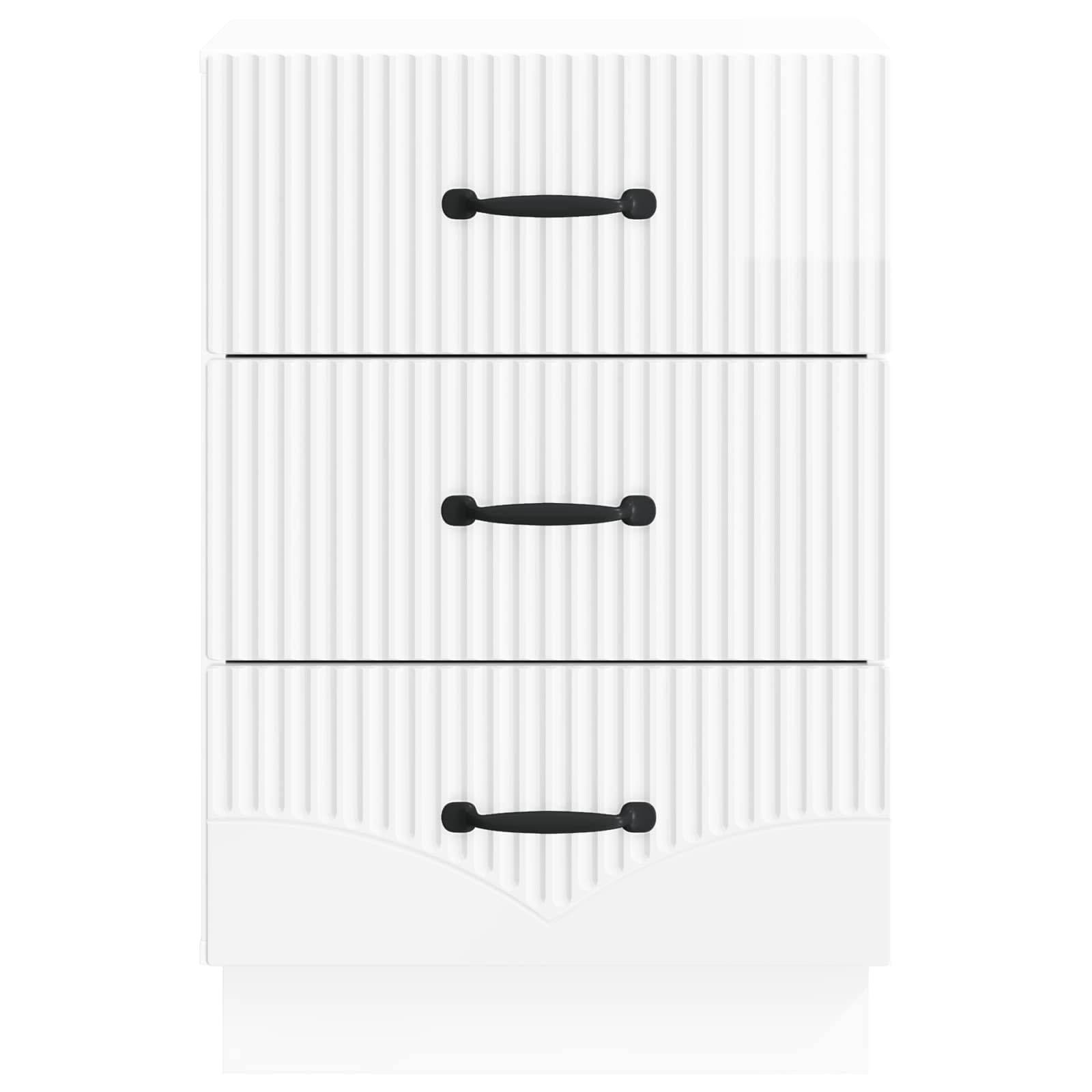 Cabinet de chevet avec tiroir Blanc brillant 43 x 41 x 63,5 cm - XIOS
