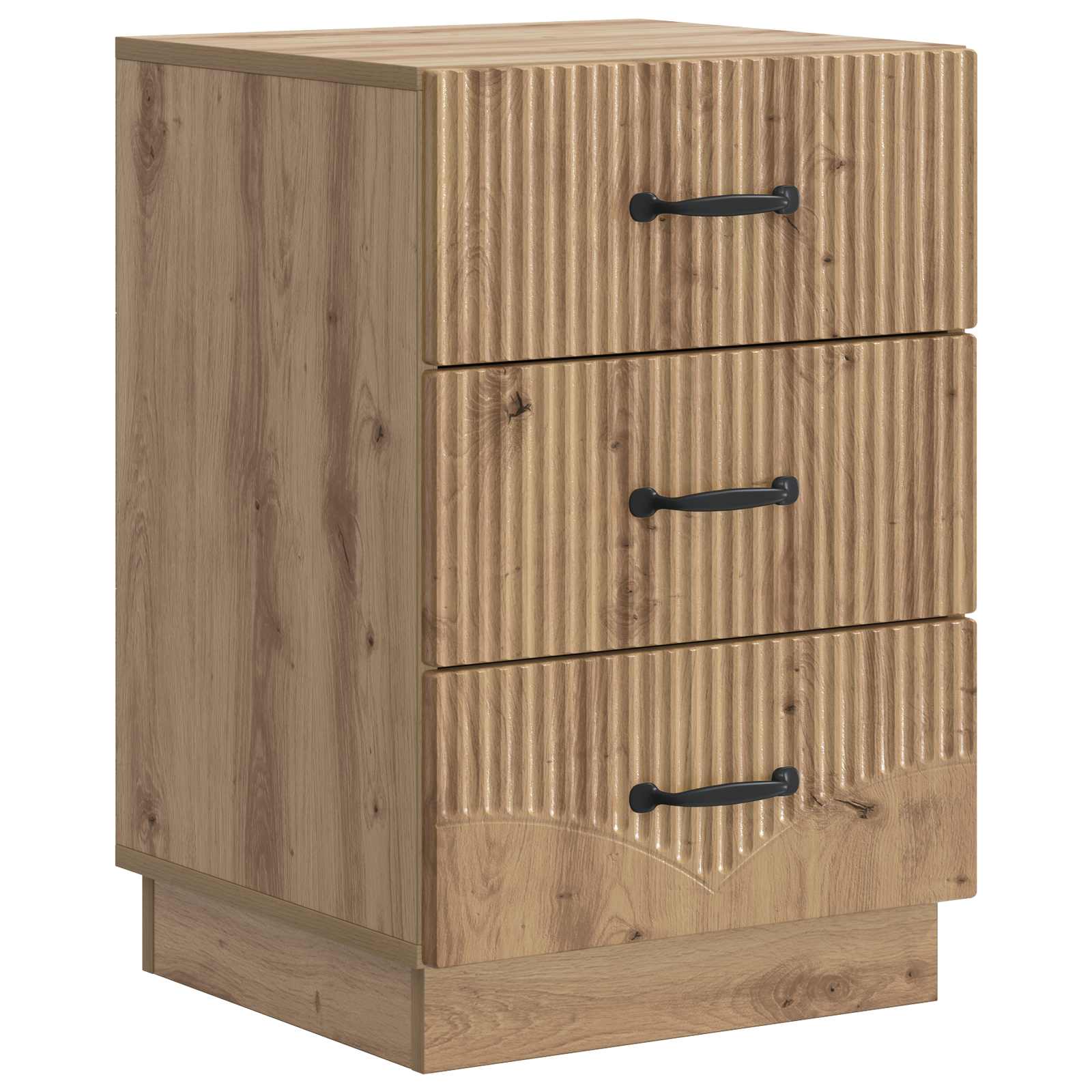 Cabinet de chevet avec tiroir Chêne artisanal 43 x 41 x 63,5 cm - XIOS